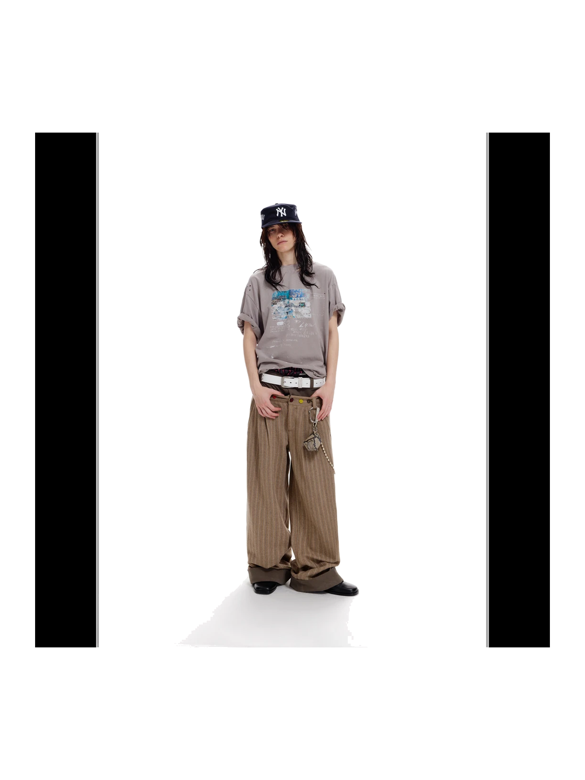 Double-Waist Draped Wide-Leg Trousers product image 5