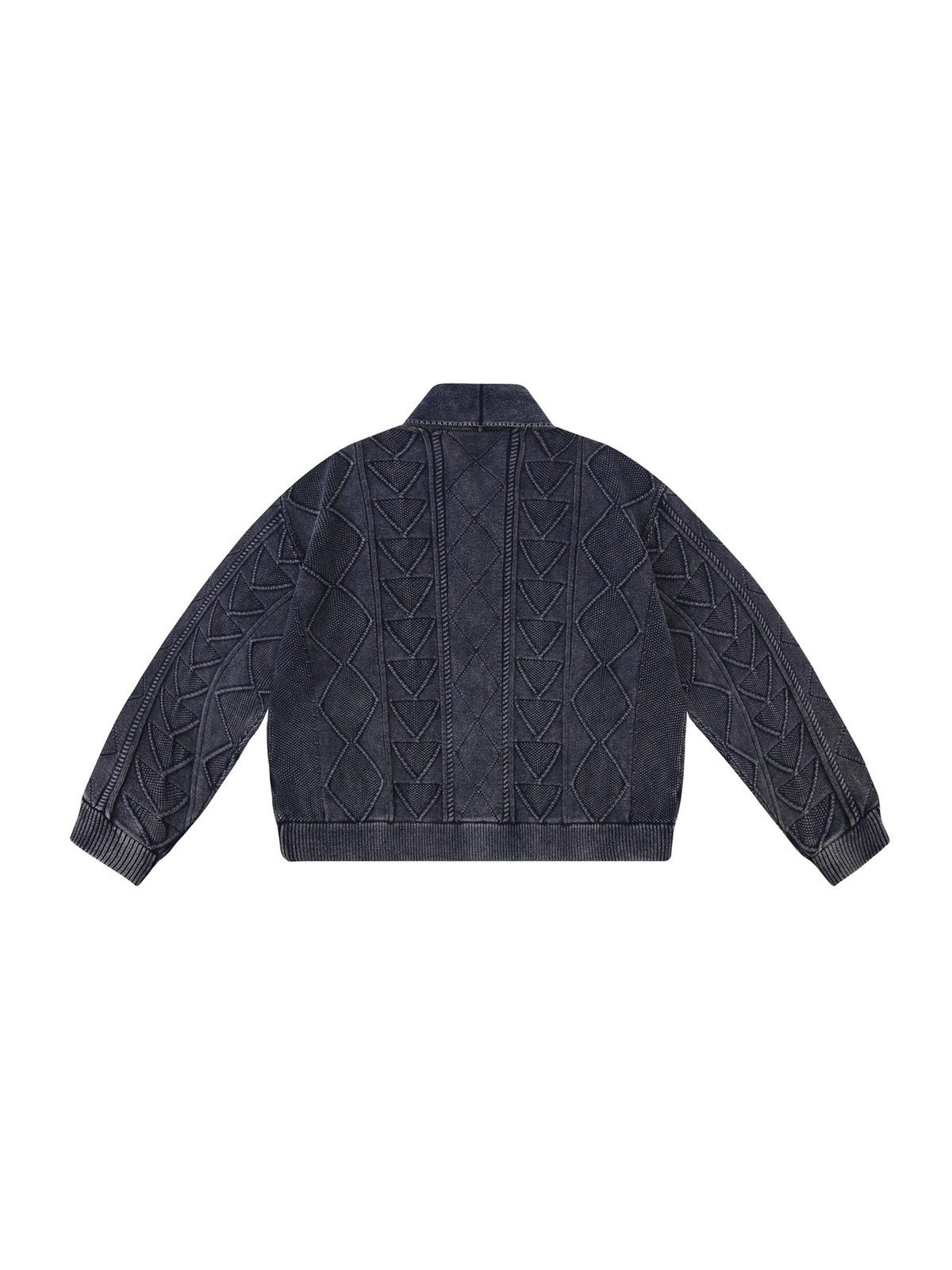 Distressed Cable-Knit Layered Cardigan product image 1