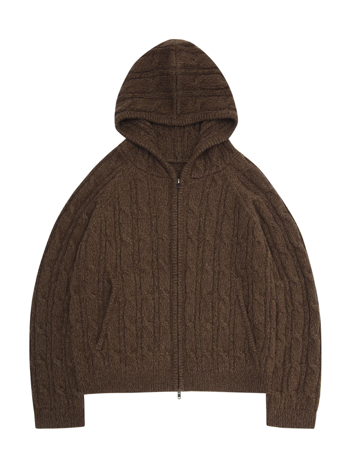 Wool-Blend Hooded Cable-Knit Cardigan product image 4