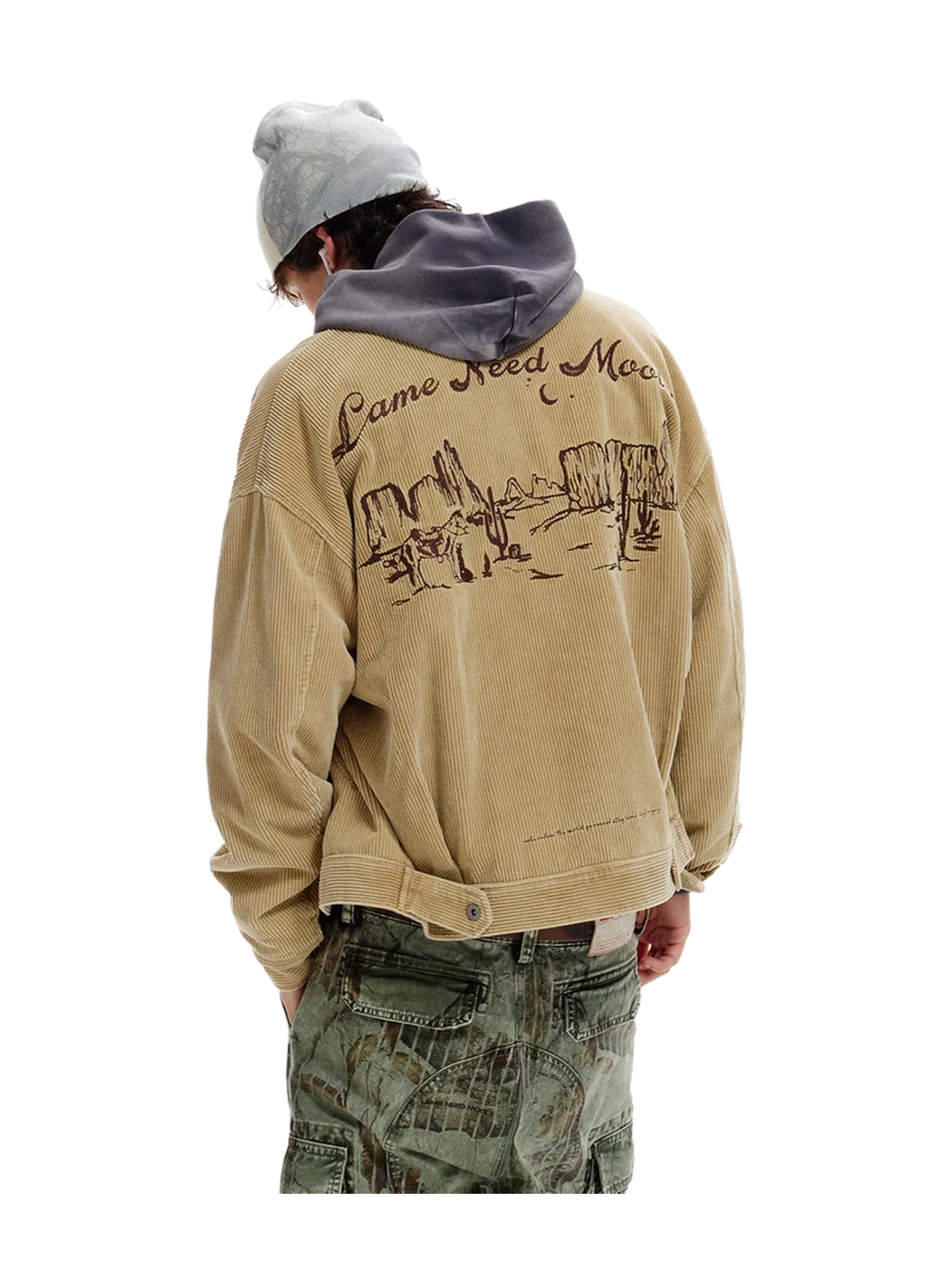 Leather-Collar Corduroy Jacket product image 1
