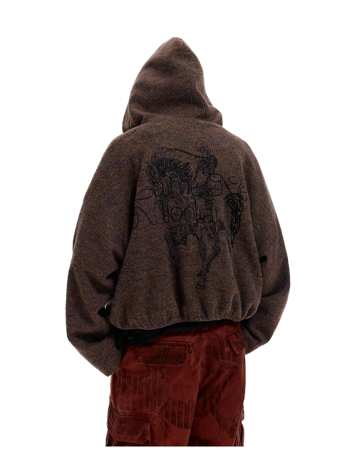 Marled Embroidered Zip Hoodie product image 2