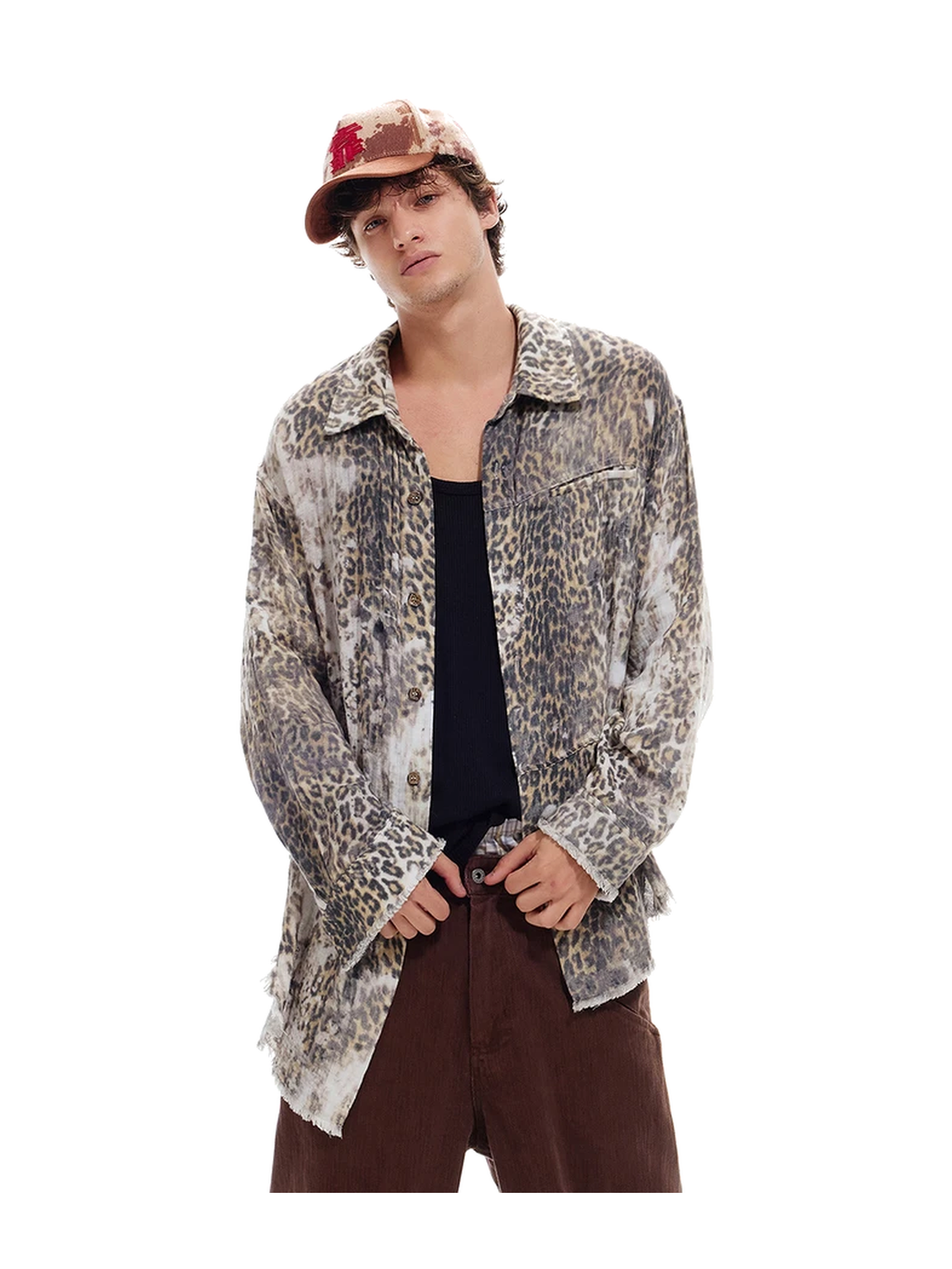 Distressed Leopard-Print Shirt product image 1