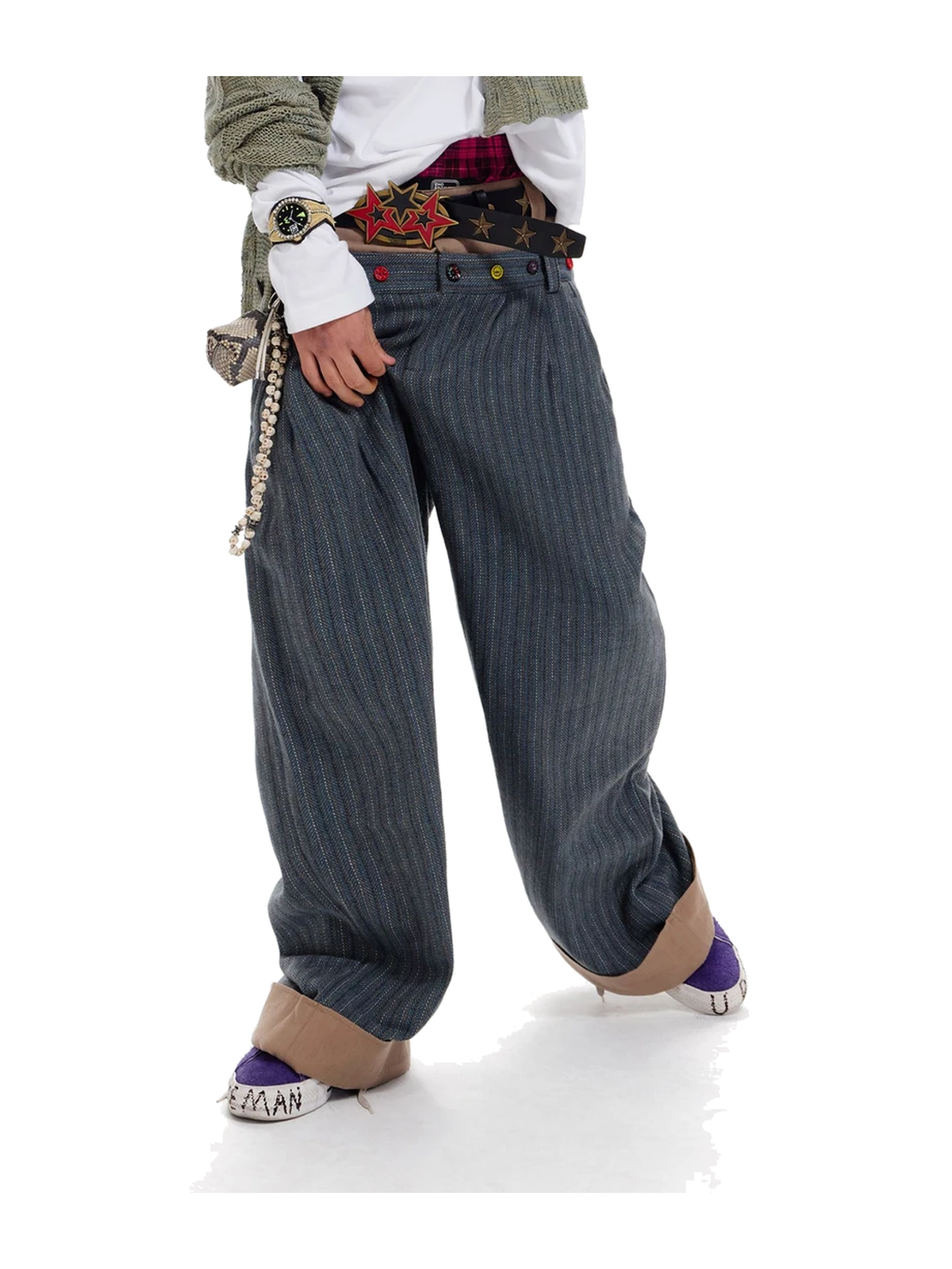 Double-Waist Wide-Leg Tailored Pants product image 4