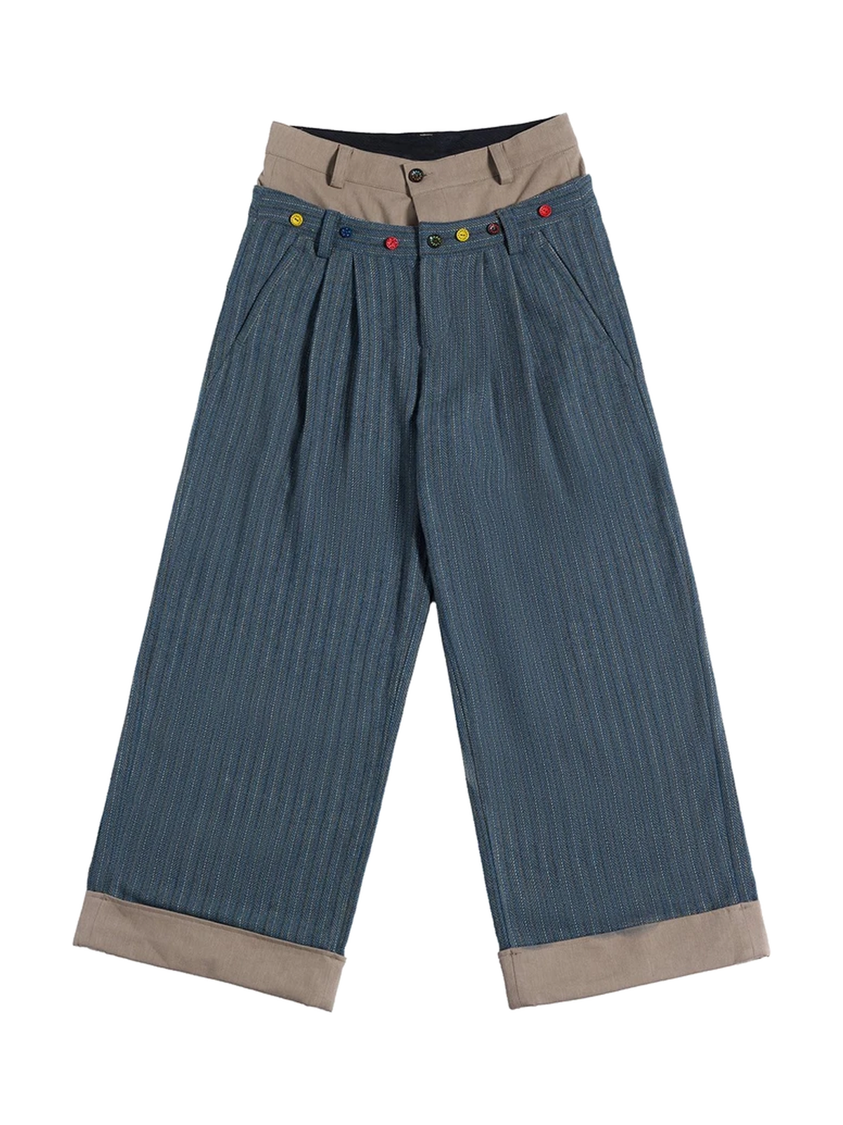 Double-Waist Wide-Leg Tailored Pants product image 5