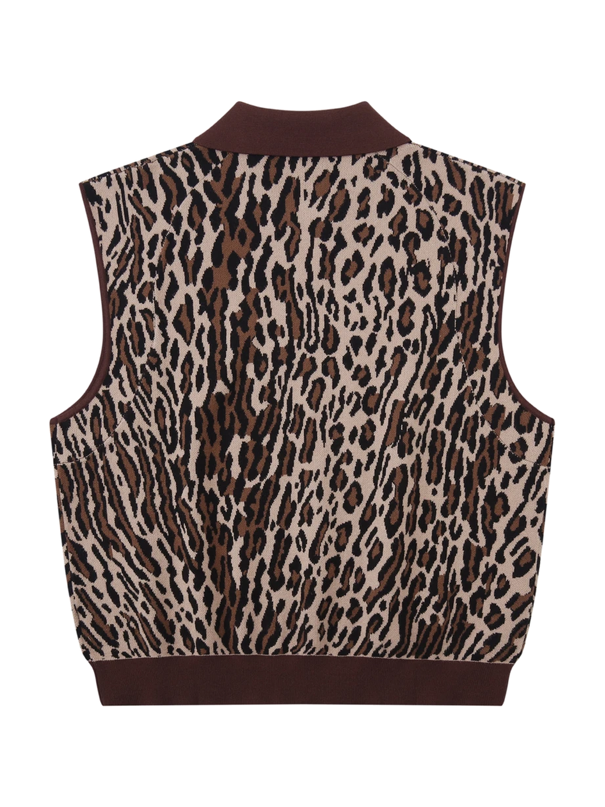 Leopard Jacquard Knit Vest product image 3