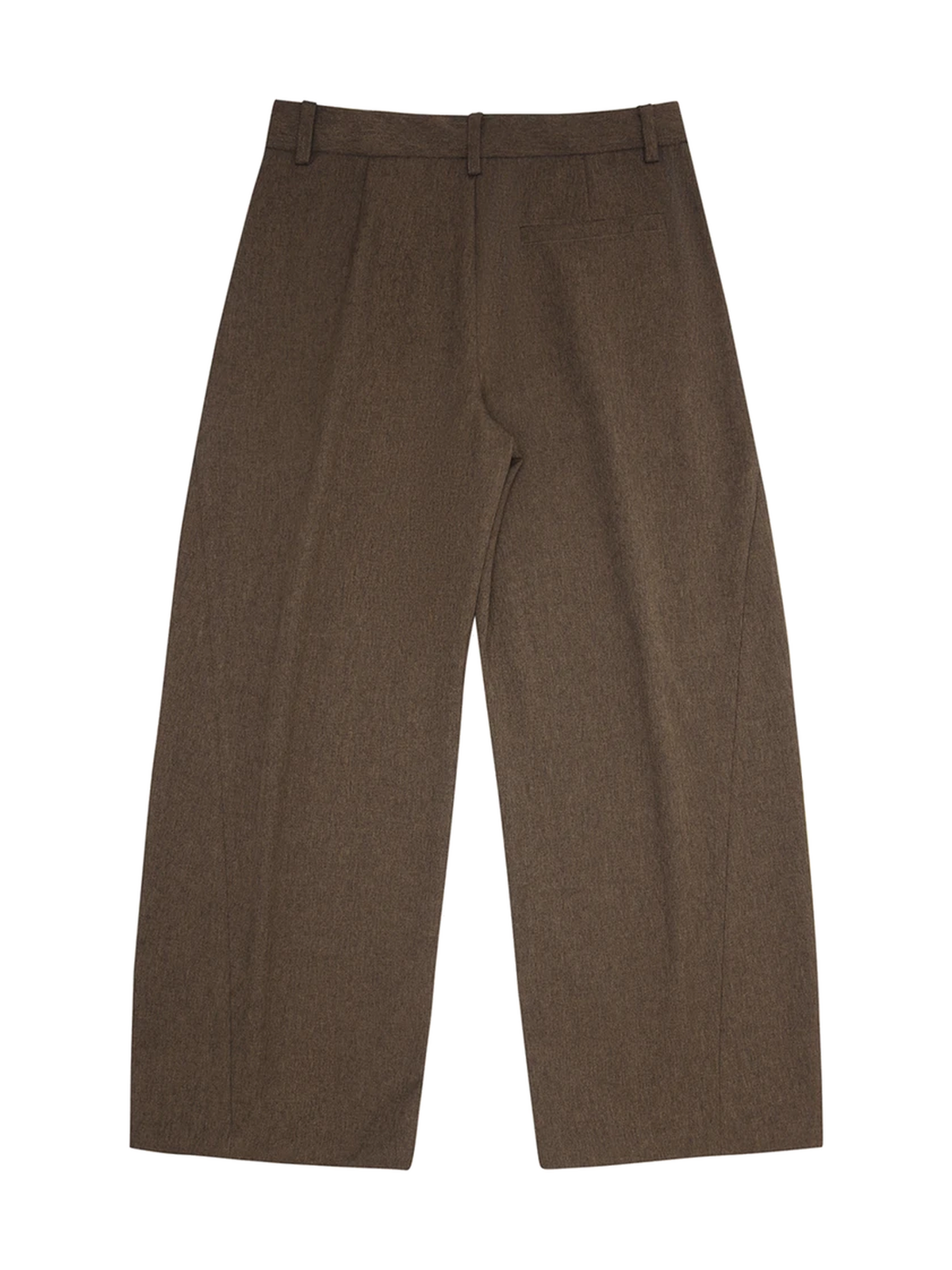 Textured Dark-Brown Wide-Leg Trousers product image 1