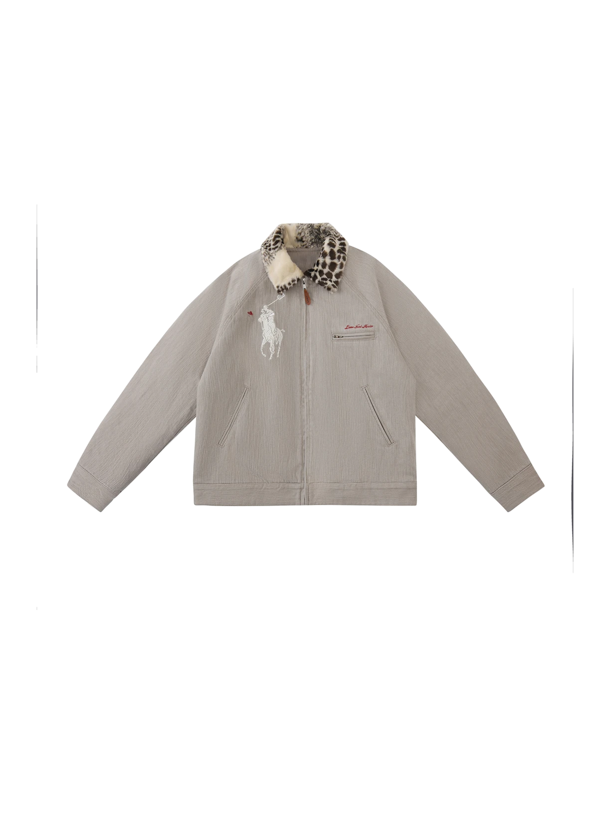 Leopard-Collar Vintage Cotton Jacket product image 2