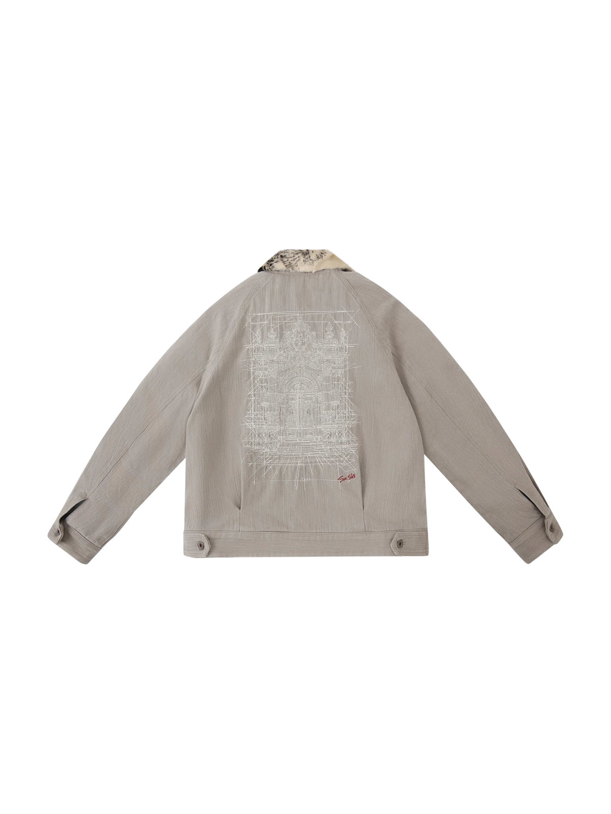 Leopard-Collar Vintage Cotton Jacket product image 5