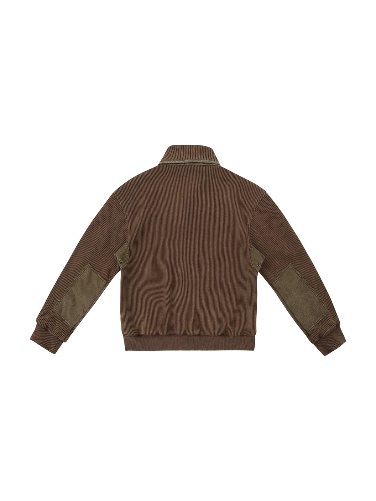 Plaid-Panel Knit-Collar Cardigan Jacket product image 3