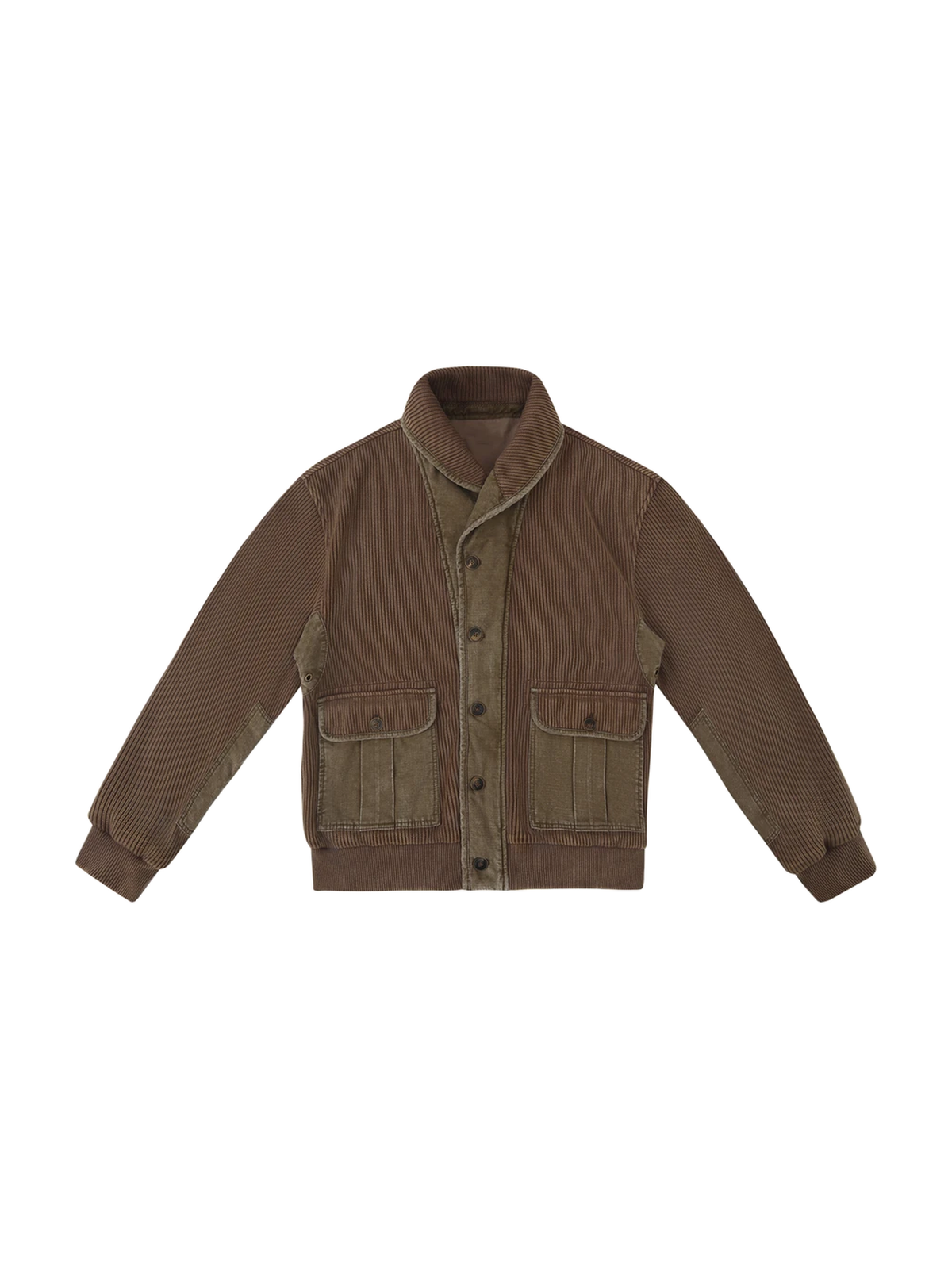 Plaid-Panel Knit-Collar Cardigan Jacket product image 4