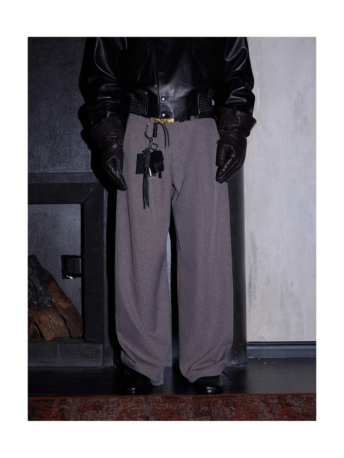Pleated Textured Tailored Trousers product image 1