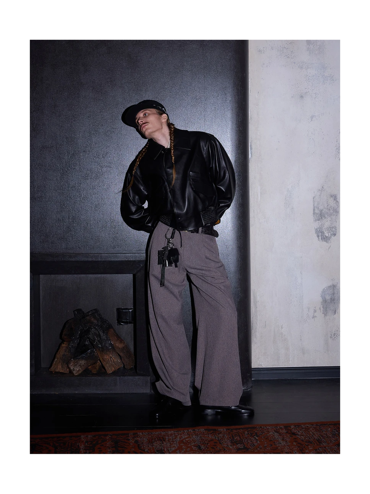 Pleated Textured Tailored Trousers product image 4