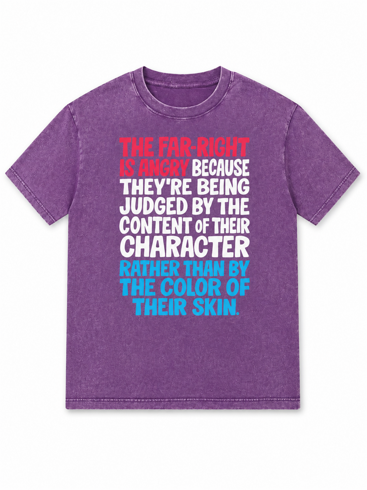 Ace Jolun. Character Over Color Statement Washed Tee - Washed Purple