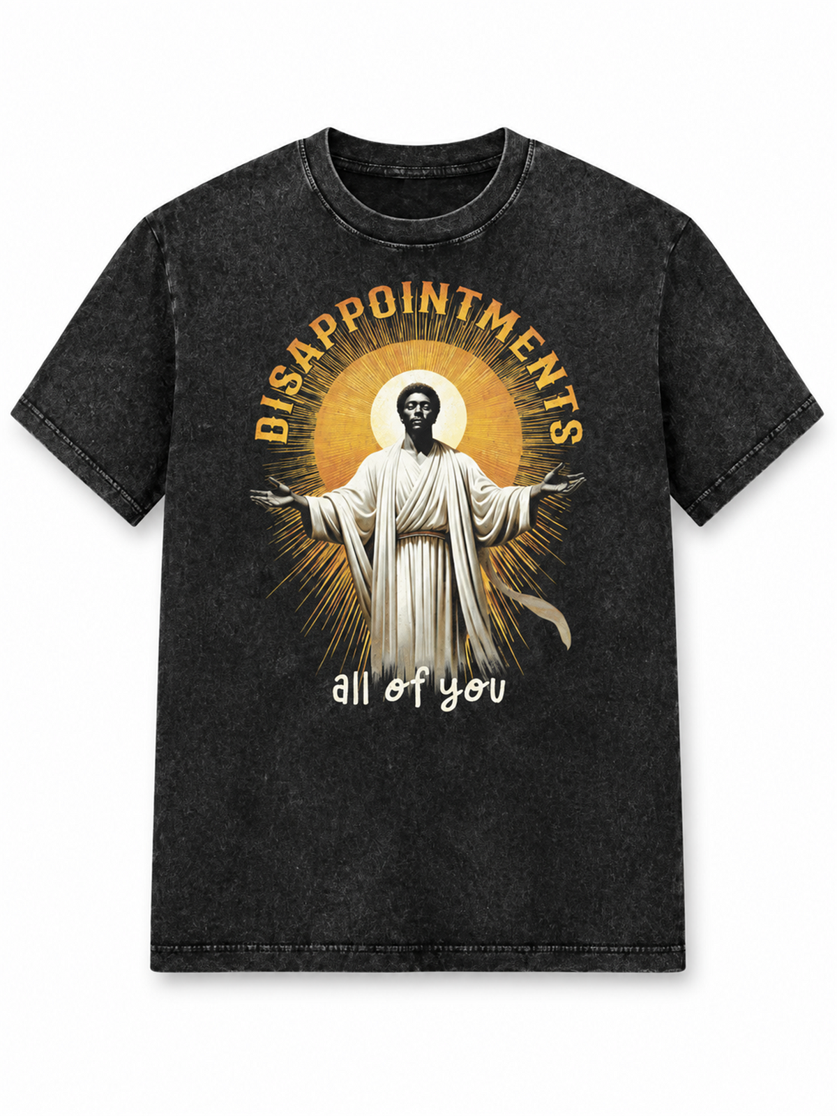 Ace Jolun. Disappointments Graphic Washed Tee - Washed Black