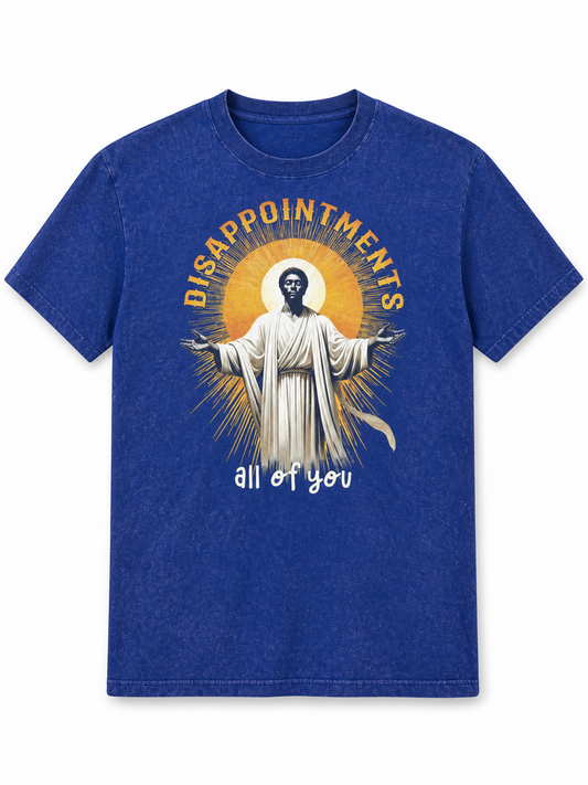 Ace Jolun. Disappointments Graphic Washed Tee - Washed Blue