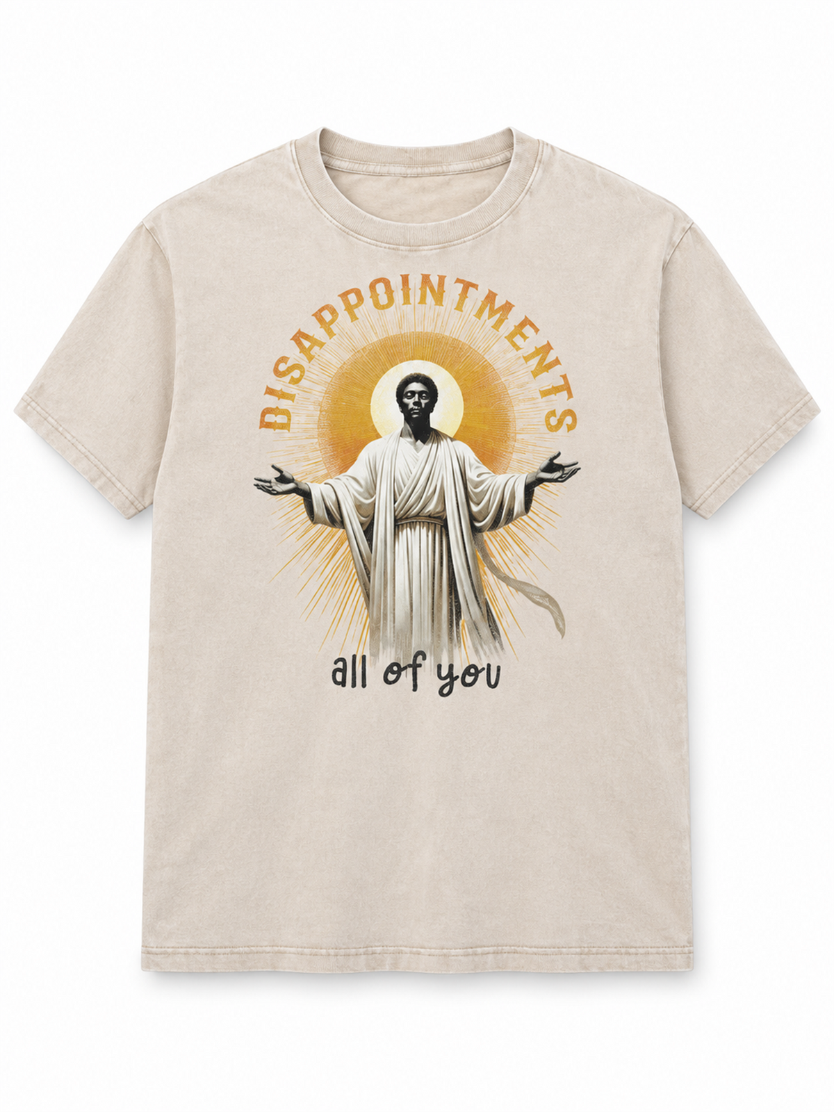 Ace Jolun. Disappointments Graphic Washed Tee - Washed Cream
