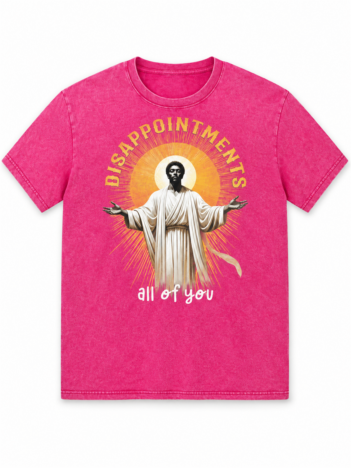 Ace Jolun. Disappointments Graphic Washed Tee - Washed Hot Pink