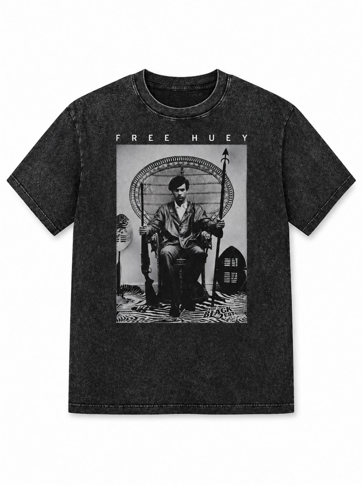 Ace Jolun. Free Huey Heritage Washed Tee - Washed Black
