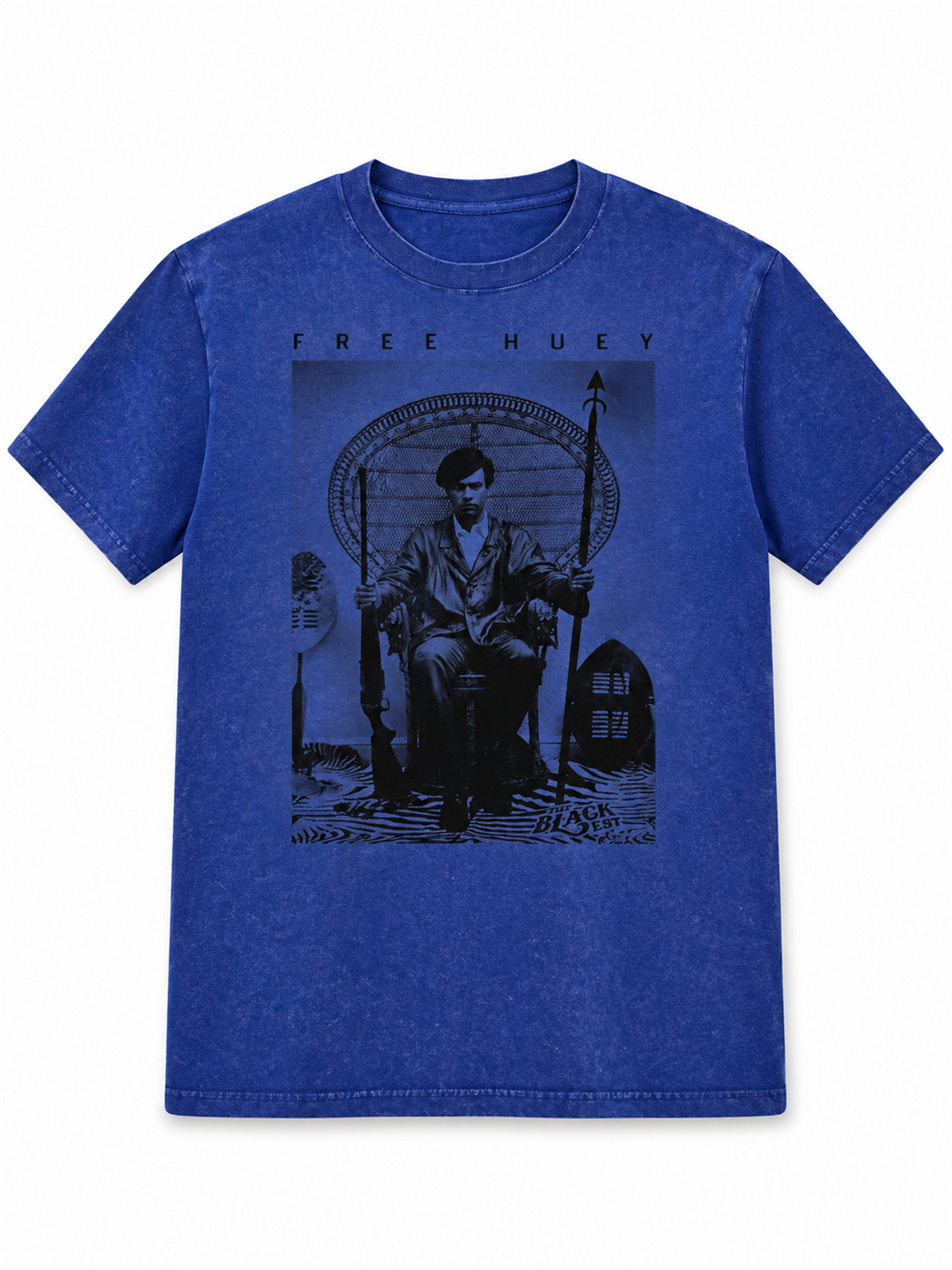Ace Jolun. Free Huey Heritage Washed Tee - Washed Blue