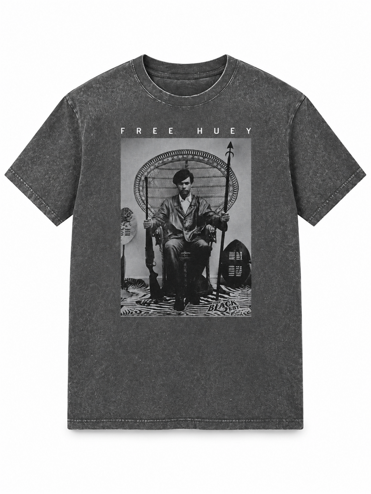 Ace Jolun. Free Huey Heritage Washed Tee - Washed Charcoal