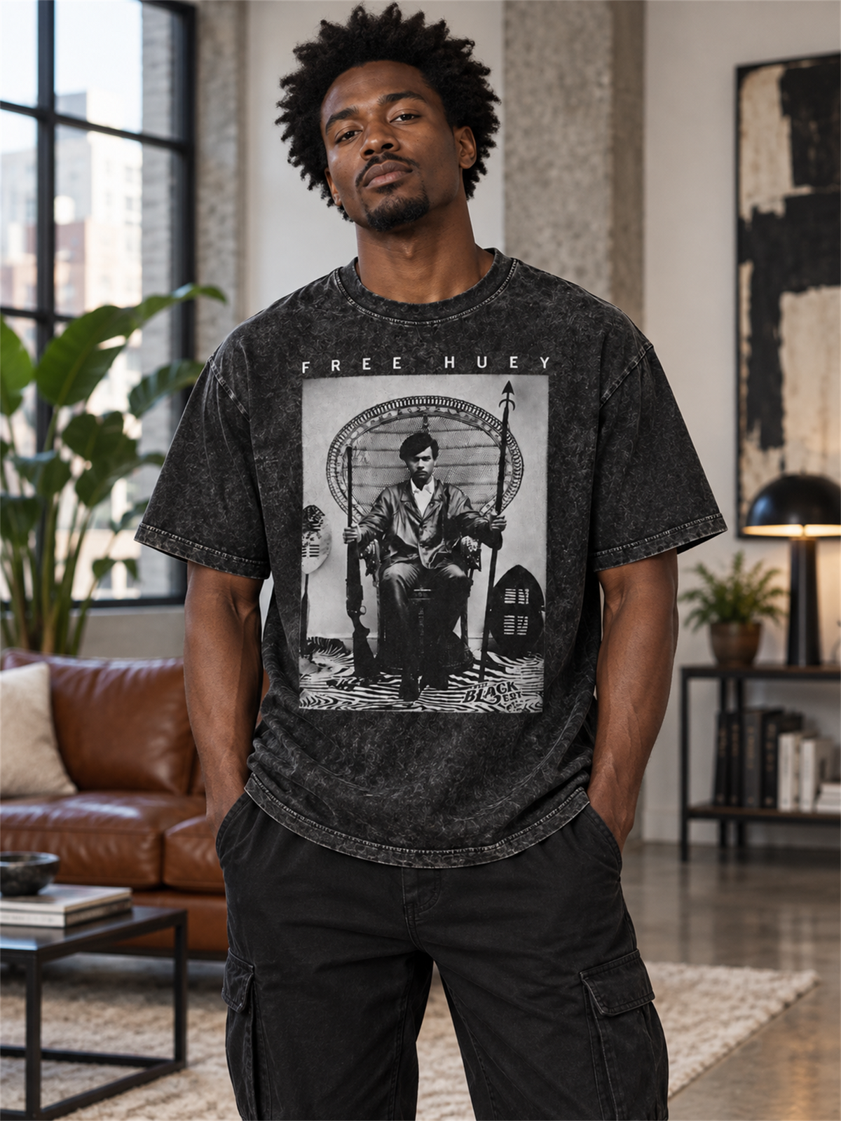 Ace Jolun. Free Huey Heritage Washed Tee lifestyle look