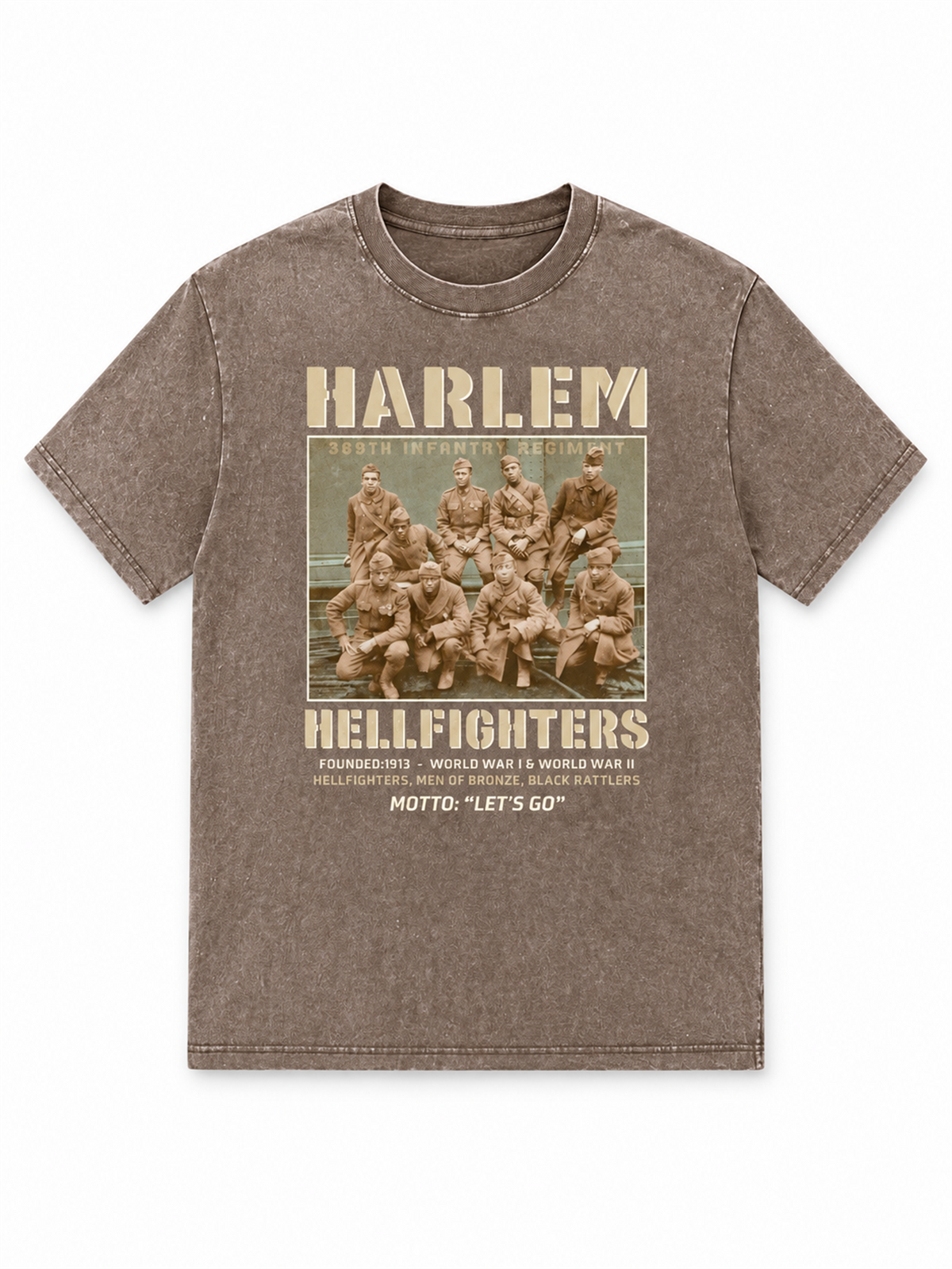 Ace Jolun. Harlem Hellfighters Heritage Washed Tee - Washed Taupe