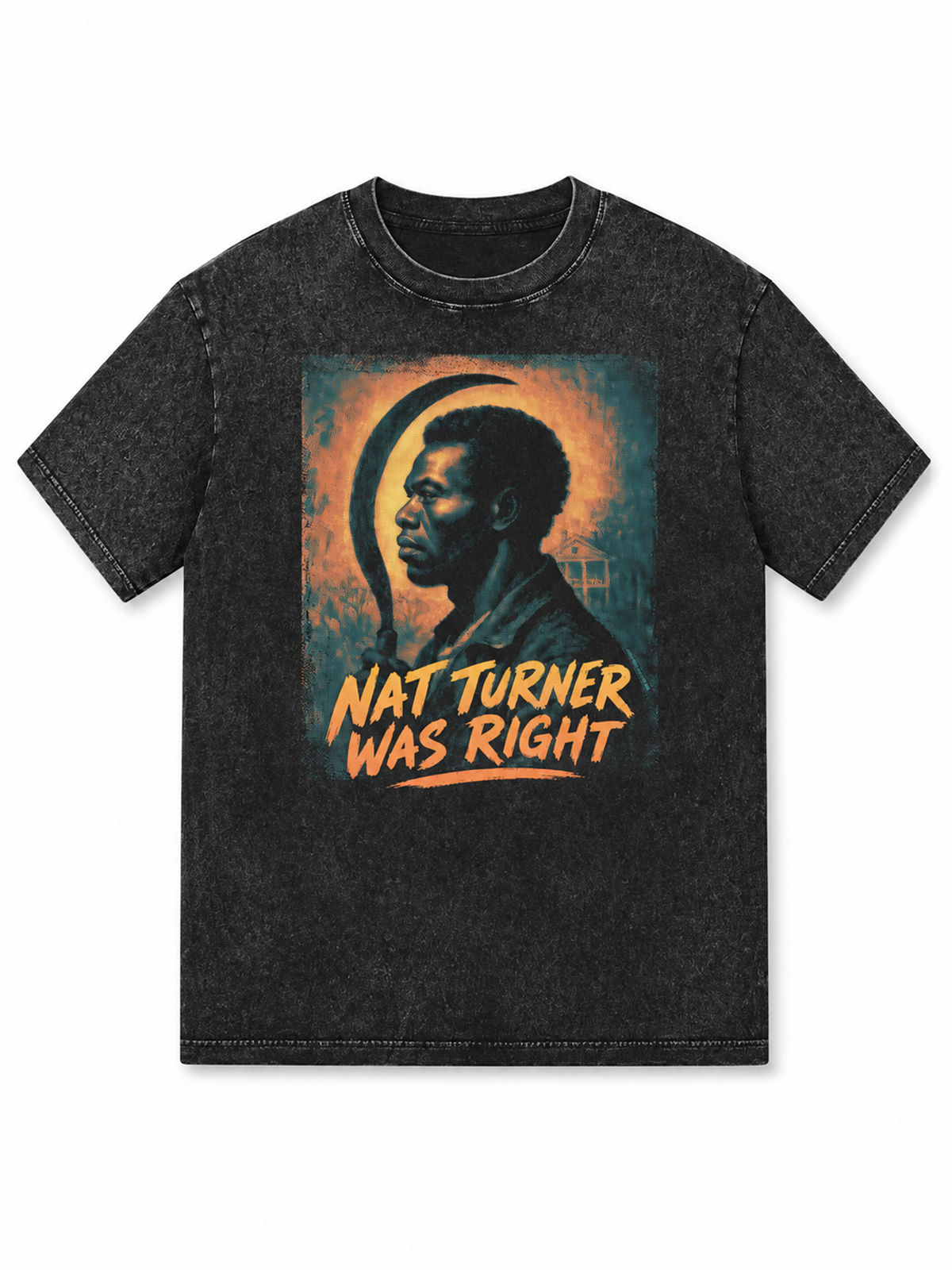 Ace Jolun. Nat Turner Heritage Washed Tee - Washed Black