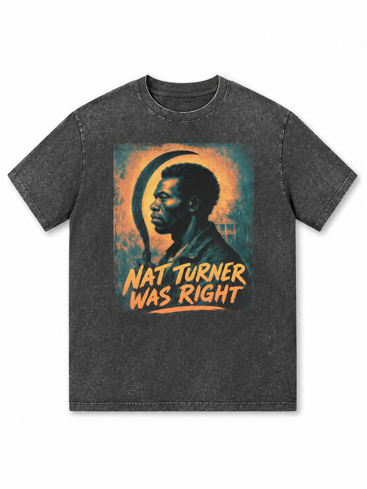 Ace Jolun. Nat Turner Heritage Washed Tee - Washed Charcoal