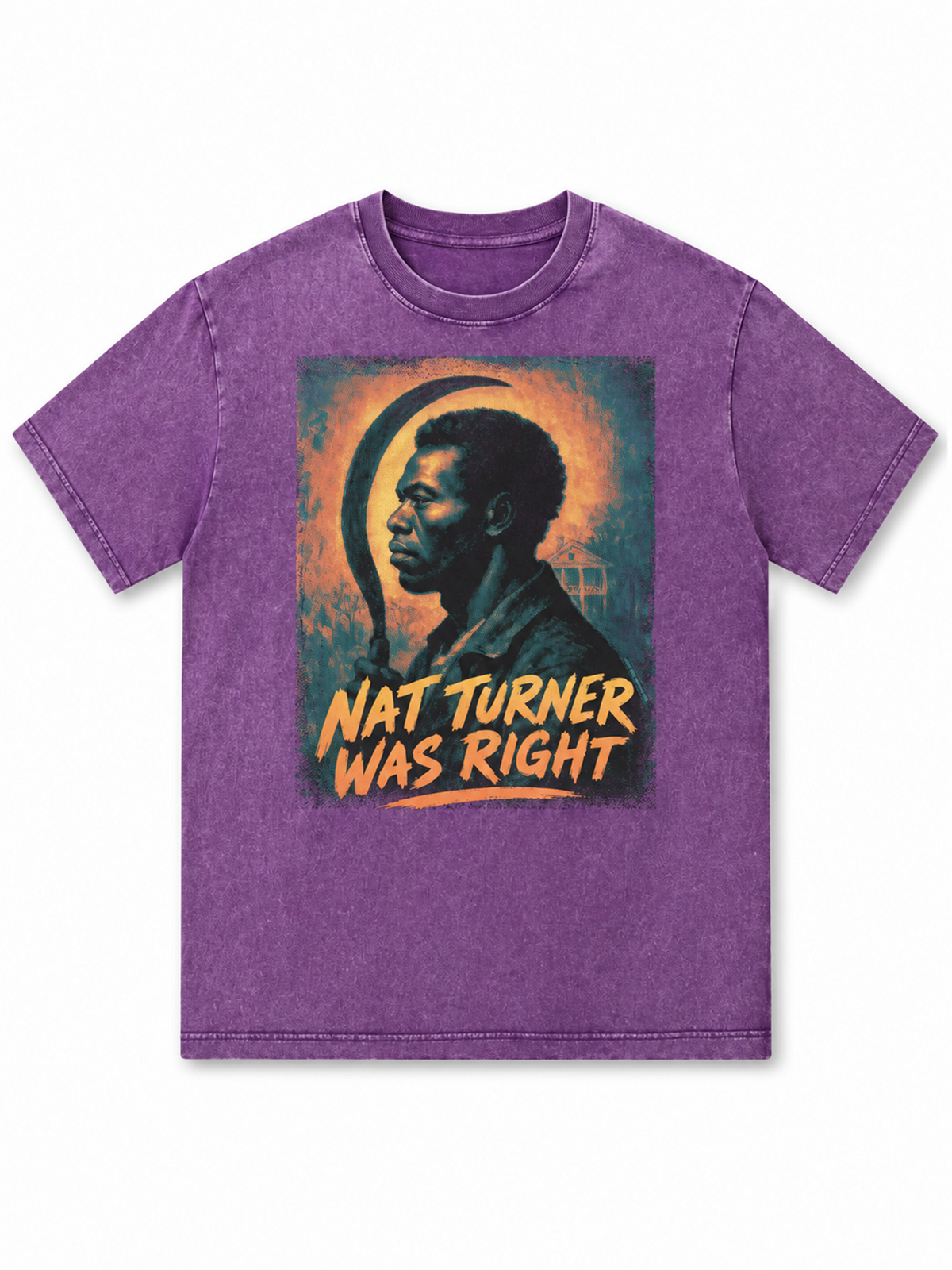 Ace Jolun. Nat Turner Heritage Washed Tee - Washed Purple