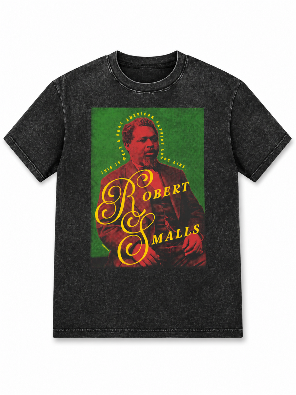 Ace Jolun. Robert Smalls Heritage Washed Tee - Washed Black
