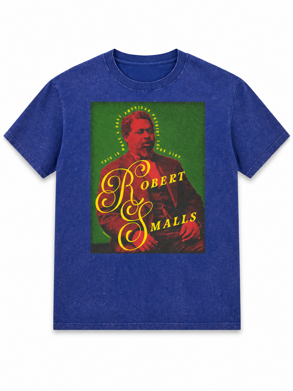 Ace Jolun. Robert Smalls Heritage Washed Tee - Washed Blue