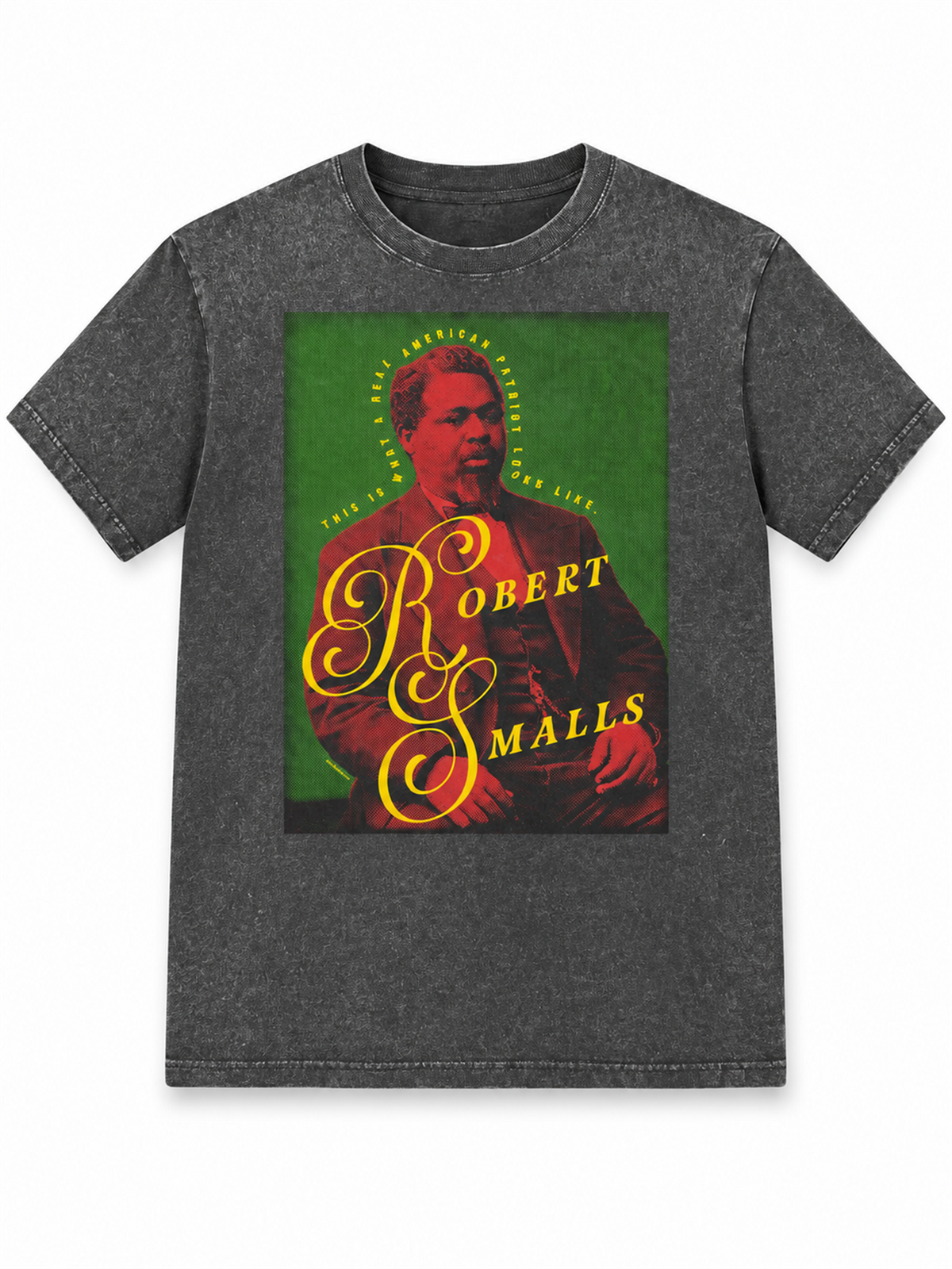 Ace Jolun. Robert Smalls Heritage Washed Tee - Washed Charcoal
