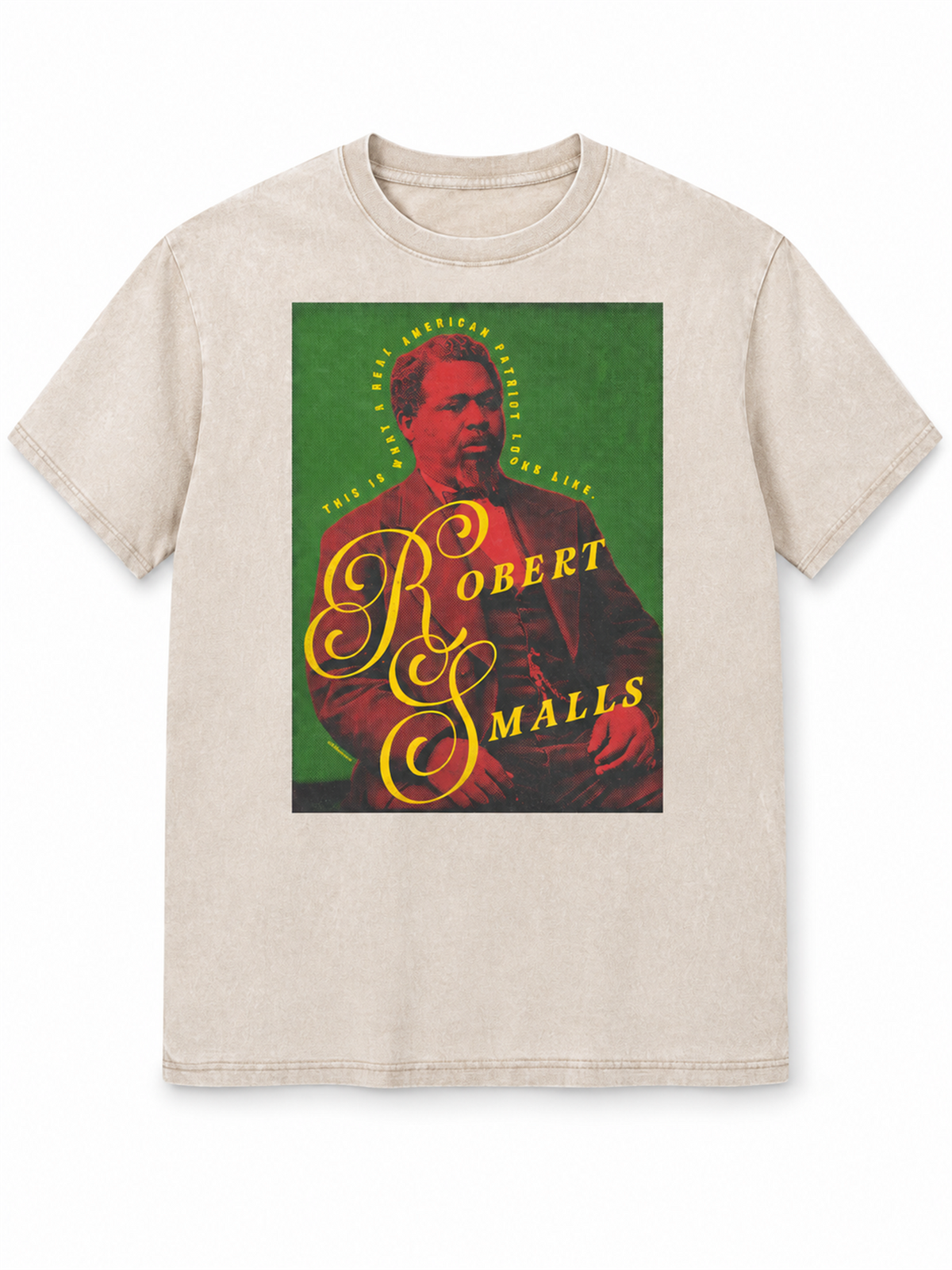 Ace Jolun. Robert Smalls Heritage Washed Tee - Washed Cream