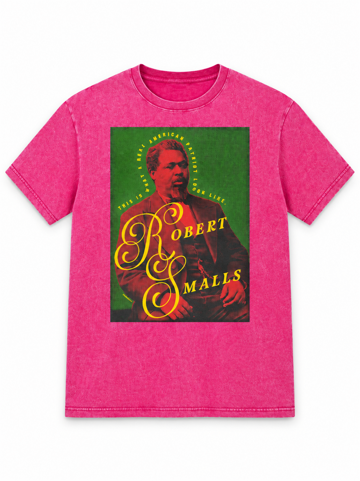 Ace Jolun. Robert Smalls Heritage Washed Tee - Washed Hot Pink
