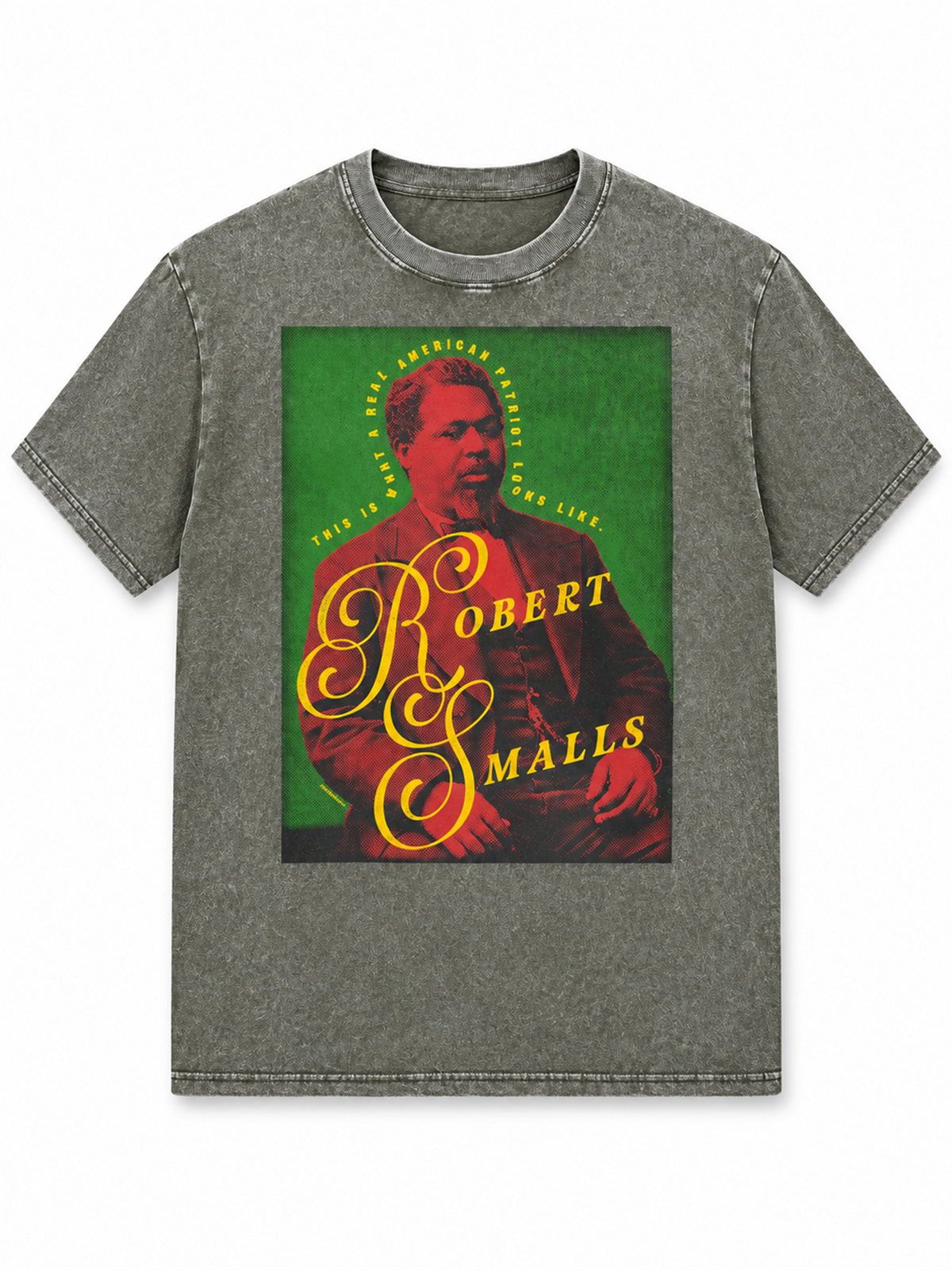 Ace Jolun. Robert Smalls Heritage Washed Tee - Washed Olive