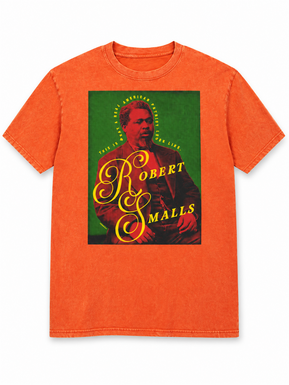 Ace Jolun. Robert Smalls Heritage Washed Tee - Washed Orange