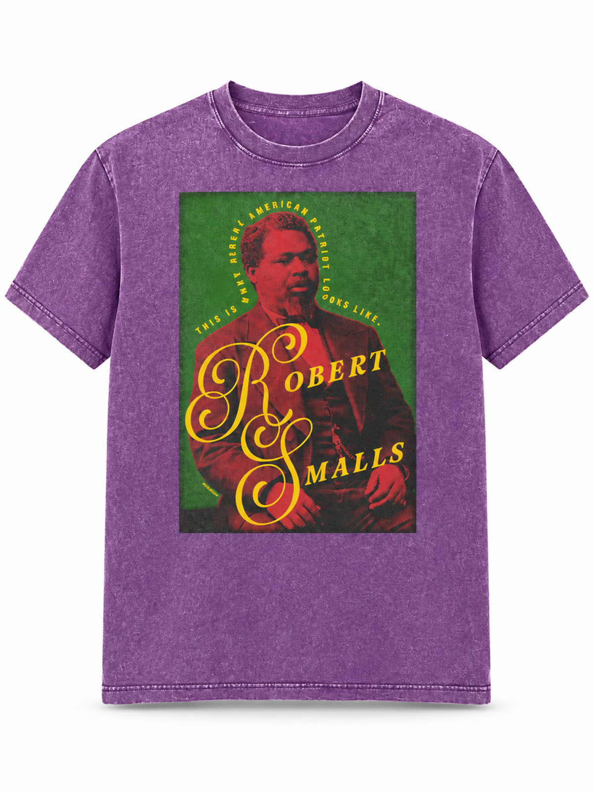 Ace Jolun. Robert Smalls Heritage Washed Tee - Washed Purple