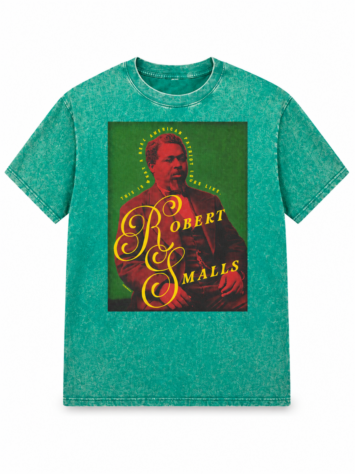 Ace Jolun. Robert Smalls Heritage Washed Tee - Washed Teal