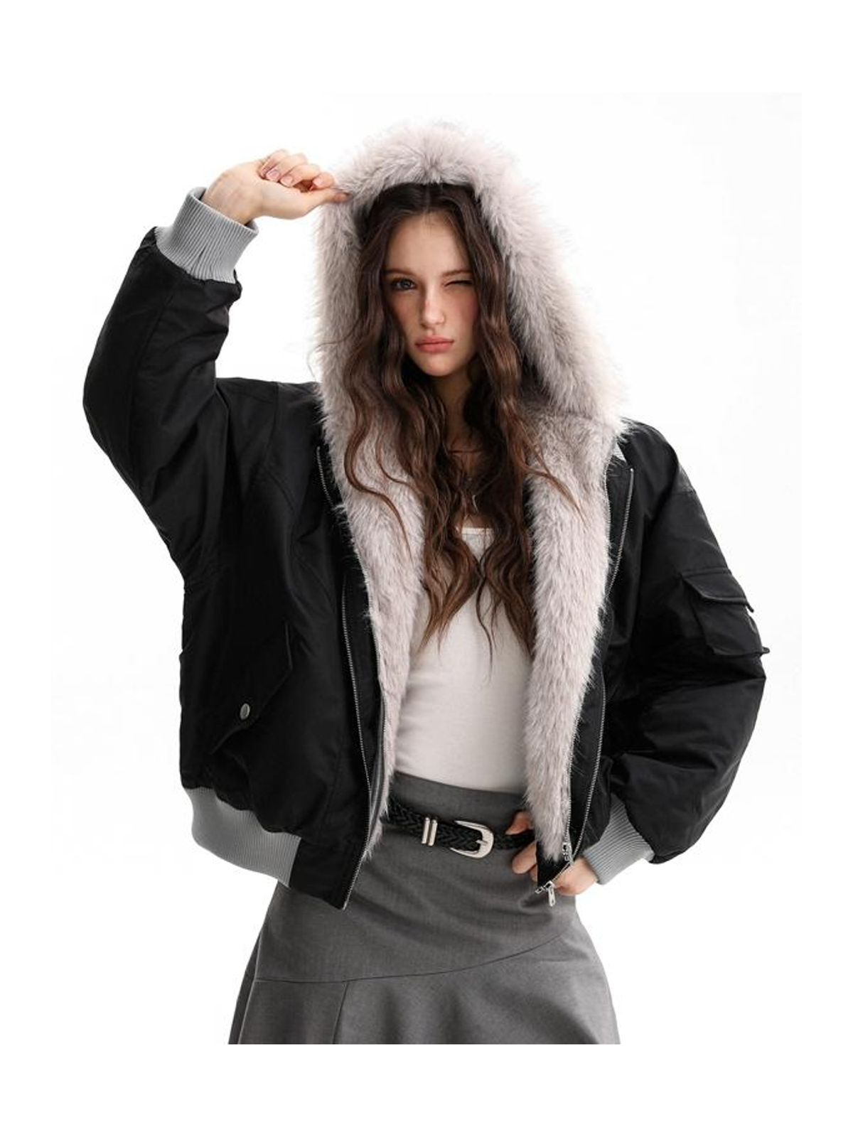 Ace Jolun. Faux-Fur Hooded Puffer Jacket product image 4