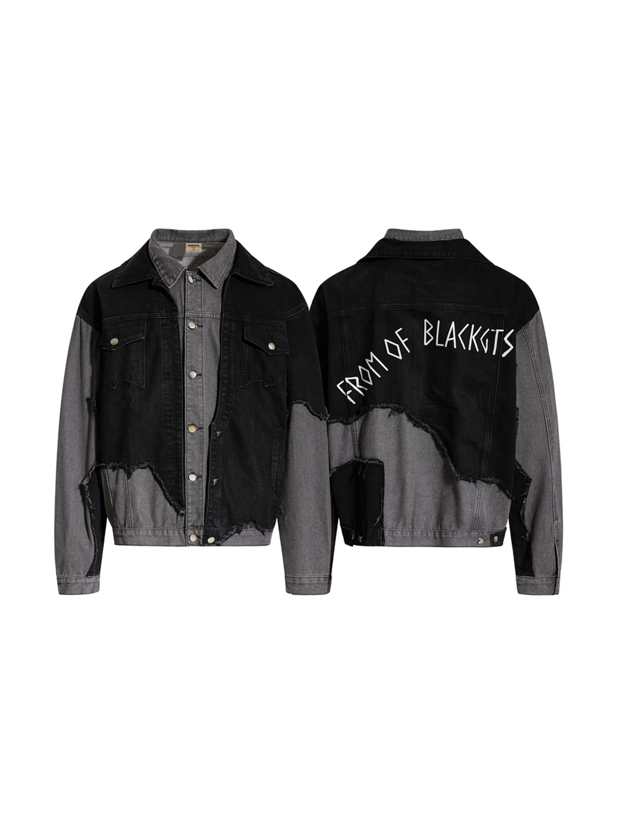 Ace Jolun. Layered Denim Zip Jacket product image 1