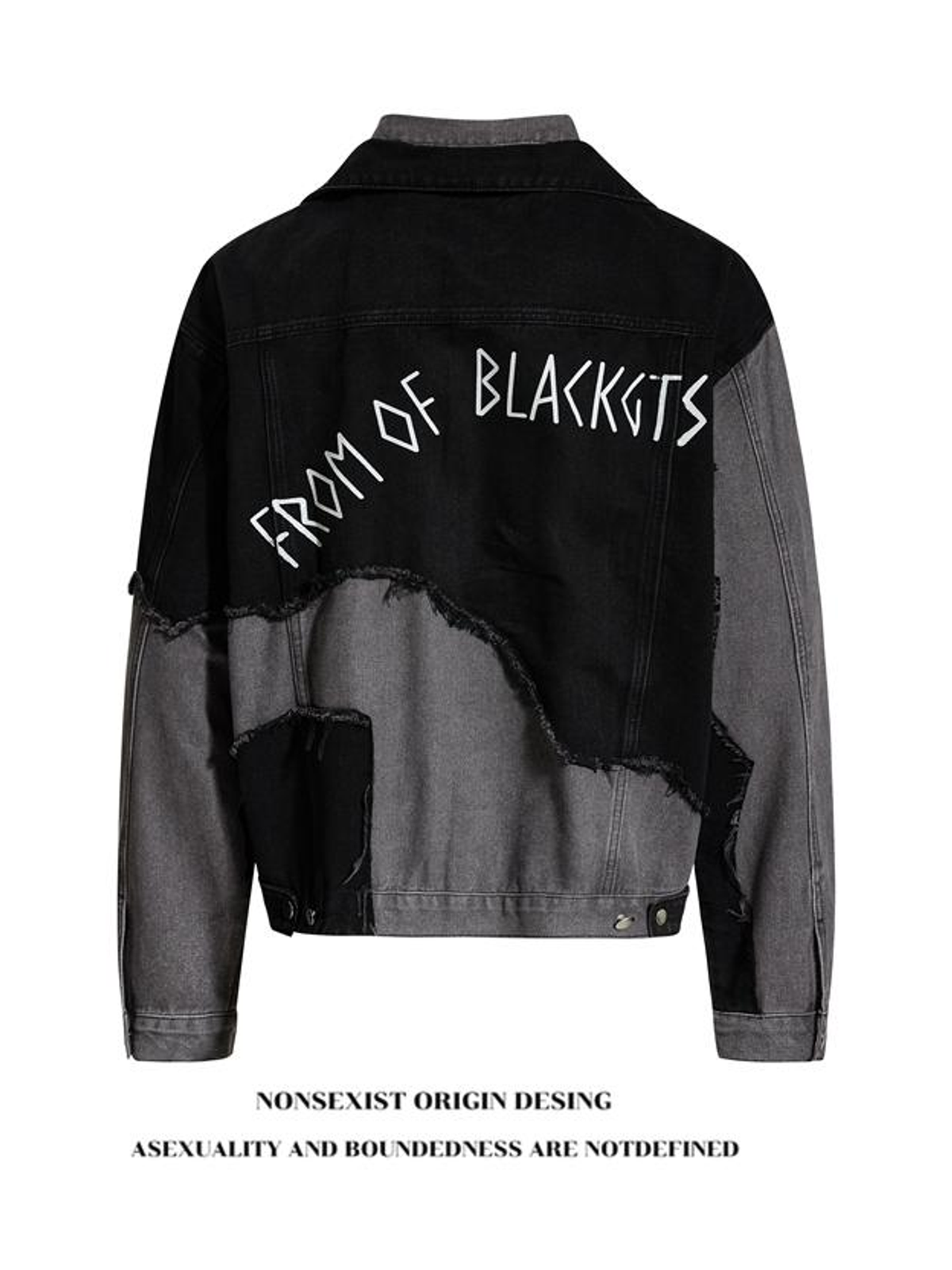 Ace Jolun. Layered Denim Zip Jacket product image 3