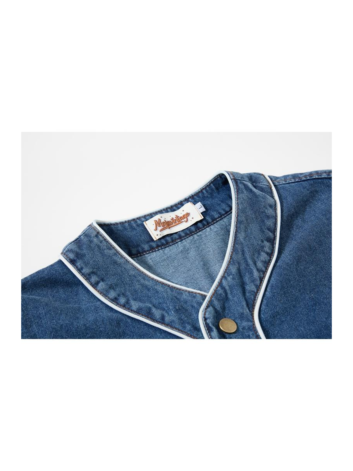 Ace Jolun. Embroidered Relaxed Denim Shirt product image 4