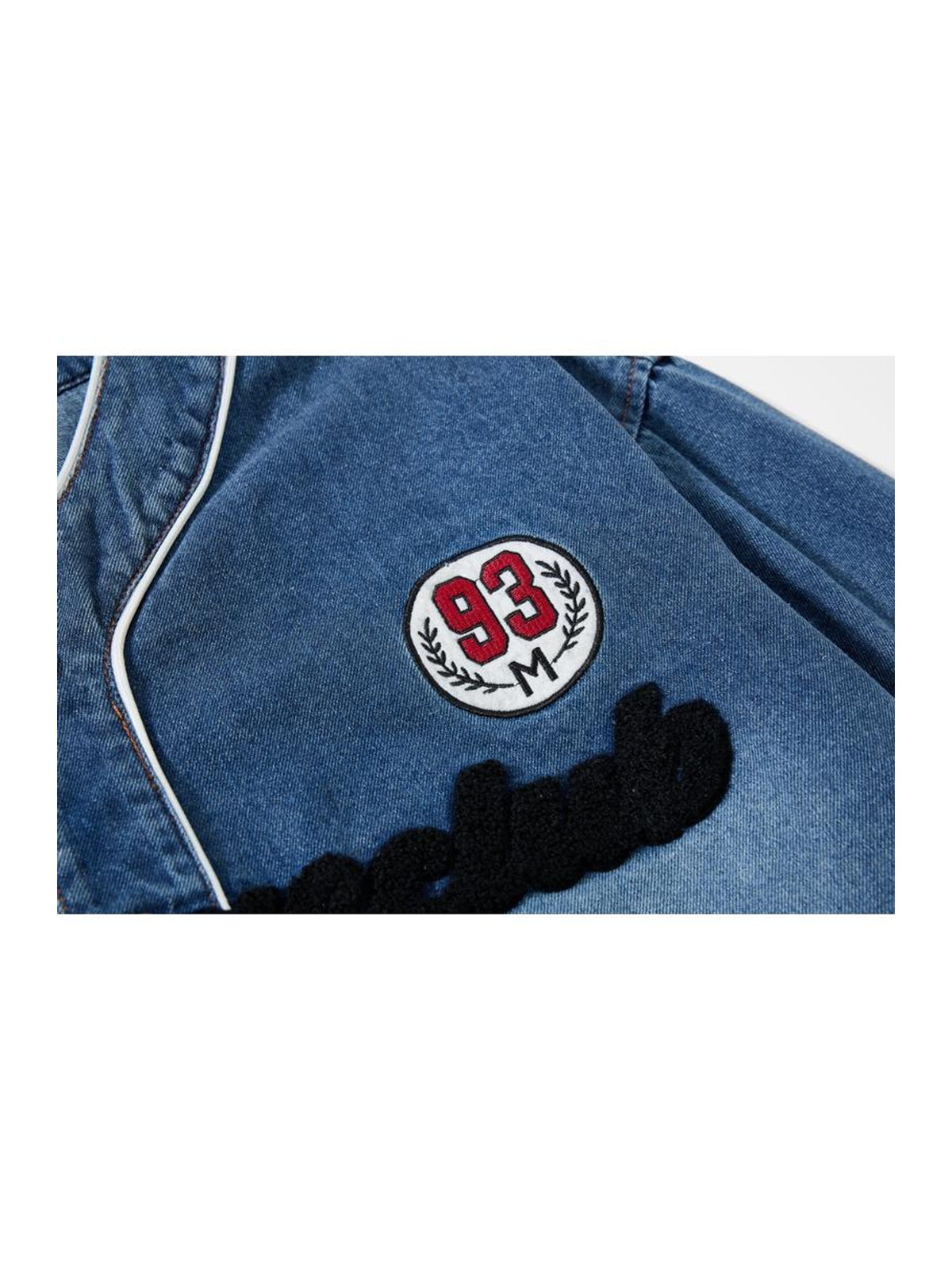 Ace Jolun. Embroidered Relaxed Denim Shirt product image 5