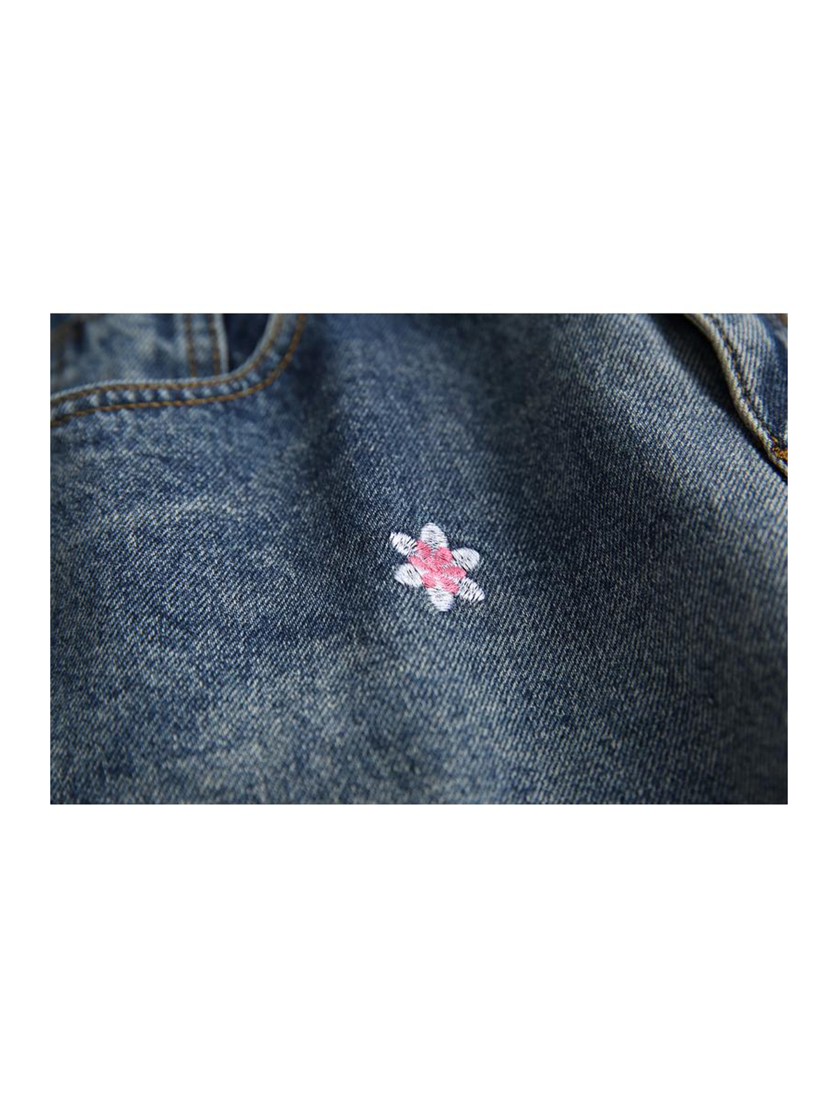 Ace Jolun. Floral Embroidered Wide-Leg Jeans product image 4