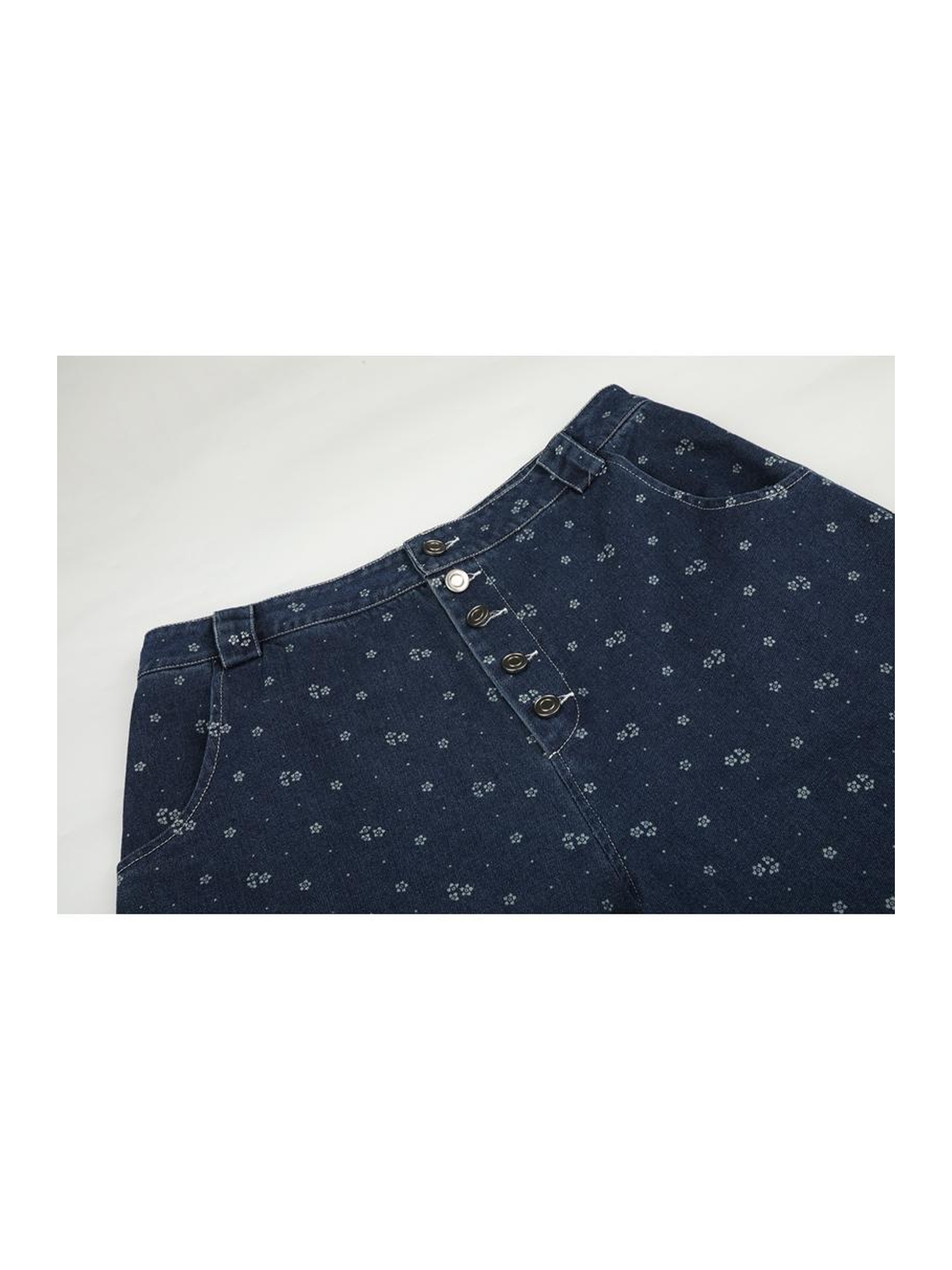 Ace Jolun. Hip-Hop Wide-Leg Washed Jeans product image 2