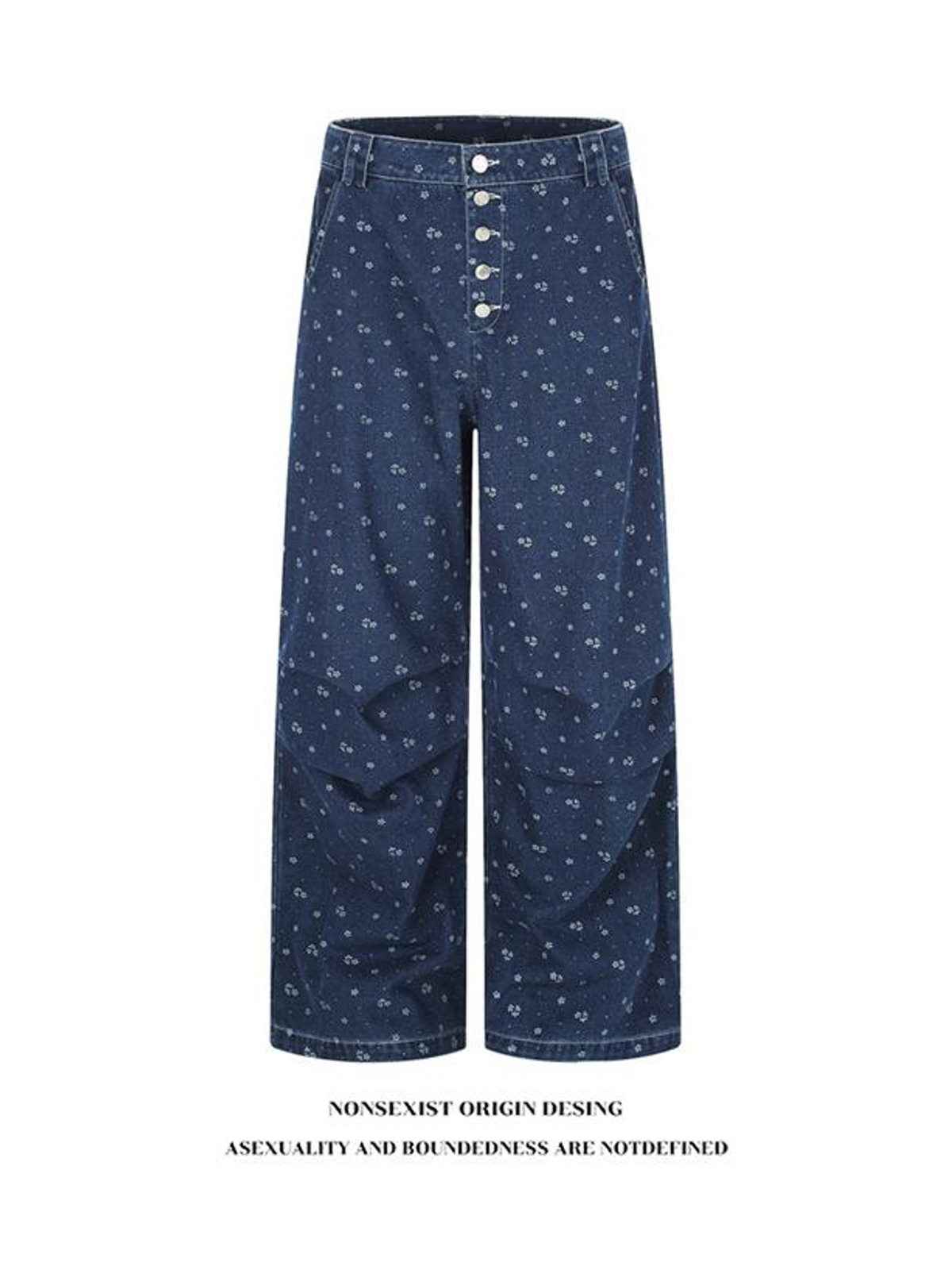 Ace Jolun. Hip-Hop Wide-Leg Washed Jeans product image 4