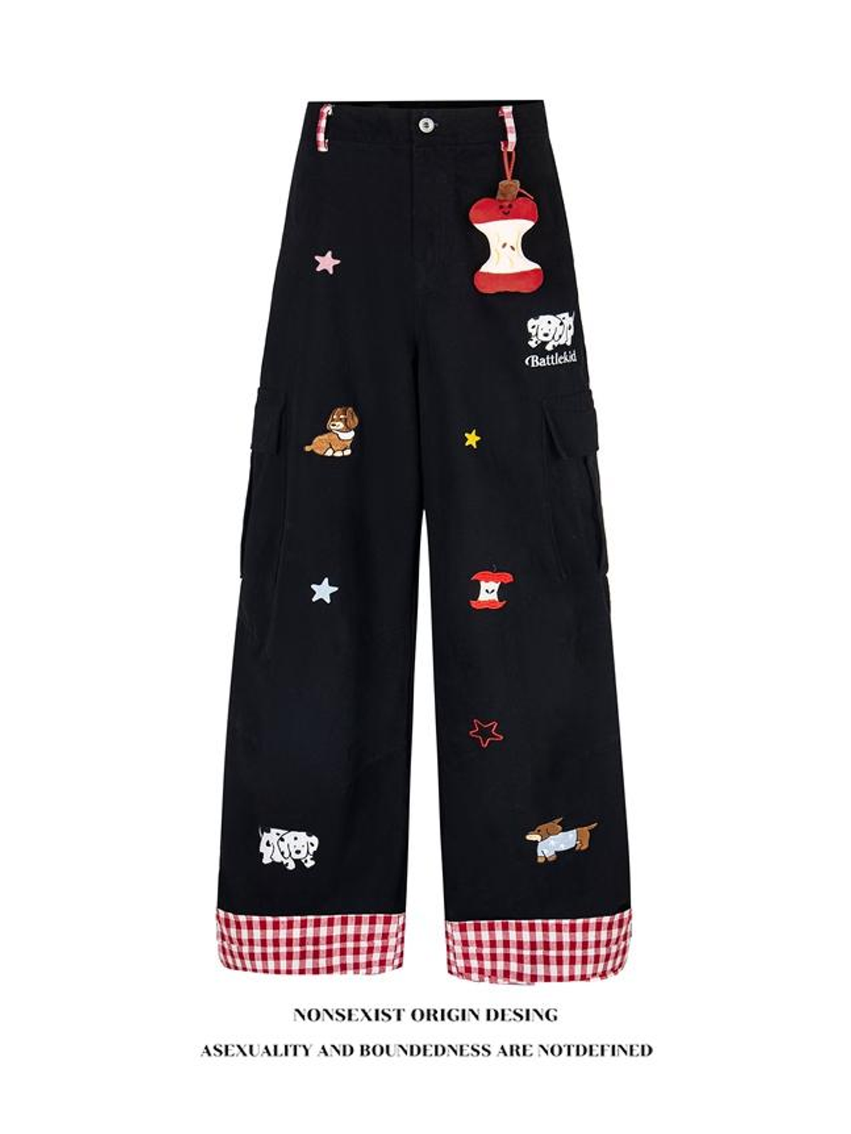 Ace Jolun. Embroidered Draped Straight-Leg Jeans product image 3