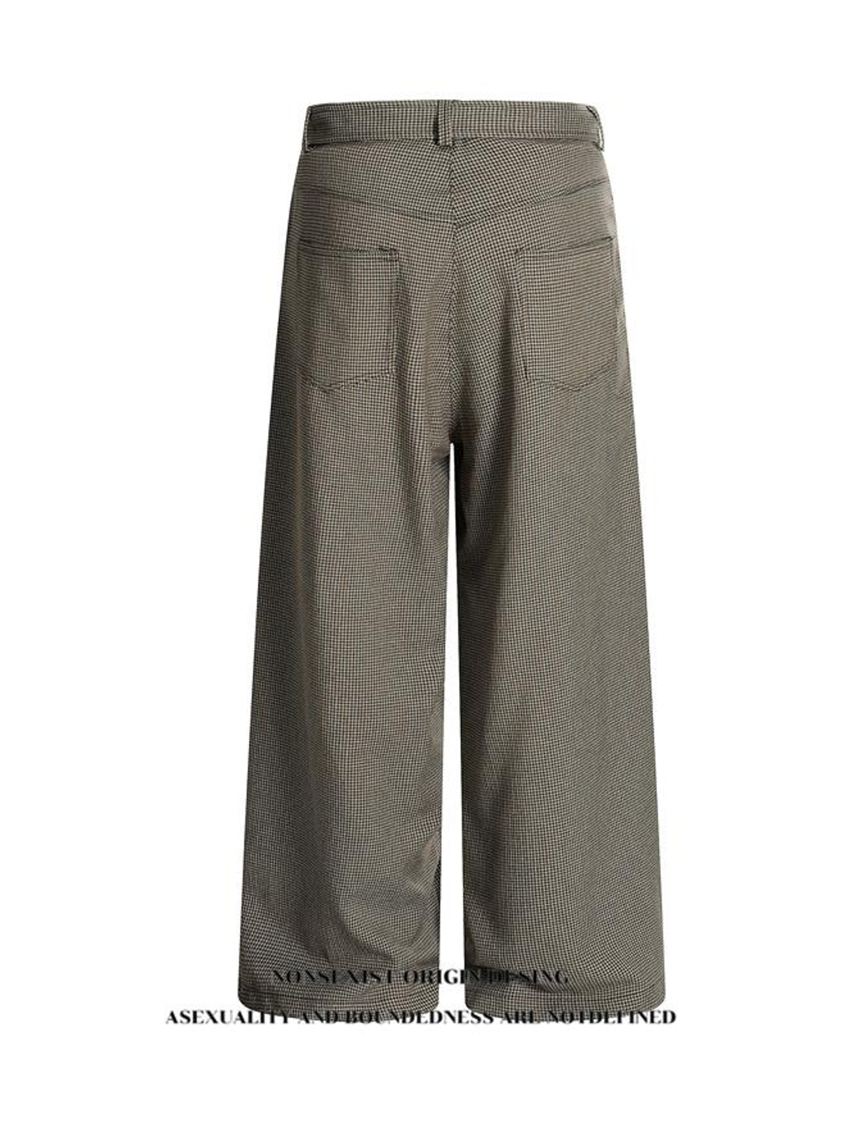 Ace Jolun. Houndstooth-Belt Wide-Leg Trousers product image 3