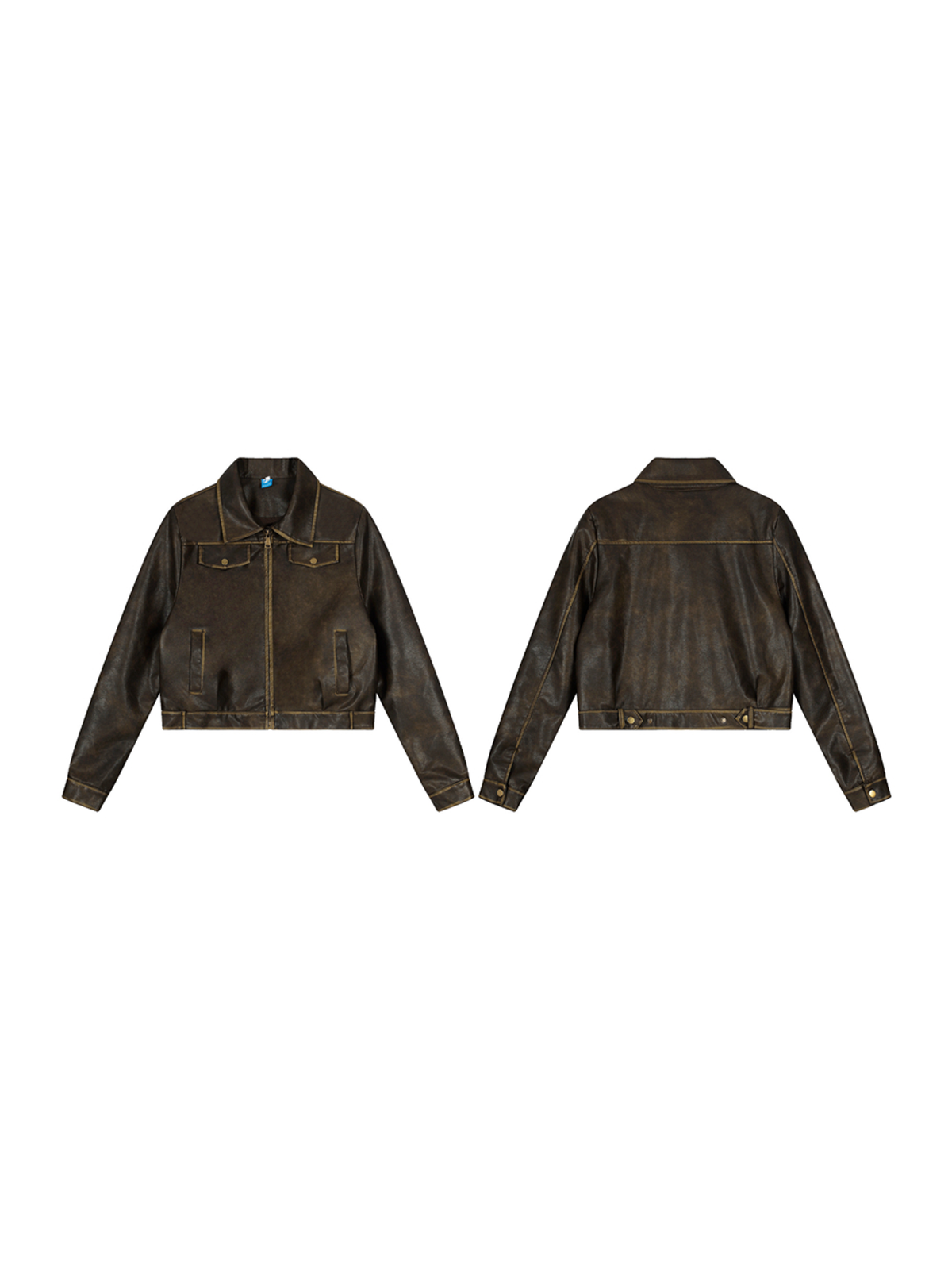 Ace Jolun. Vintage Moto Faux-Leather Jacket product image 1
