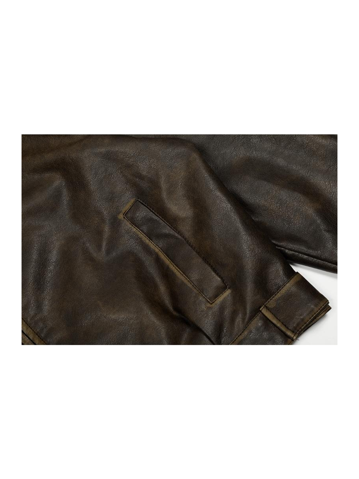 Ace Jolun. Vintage Moto Faux-Leather Jacket product image 2